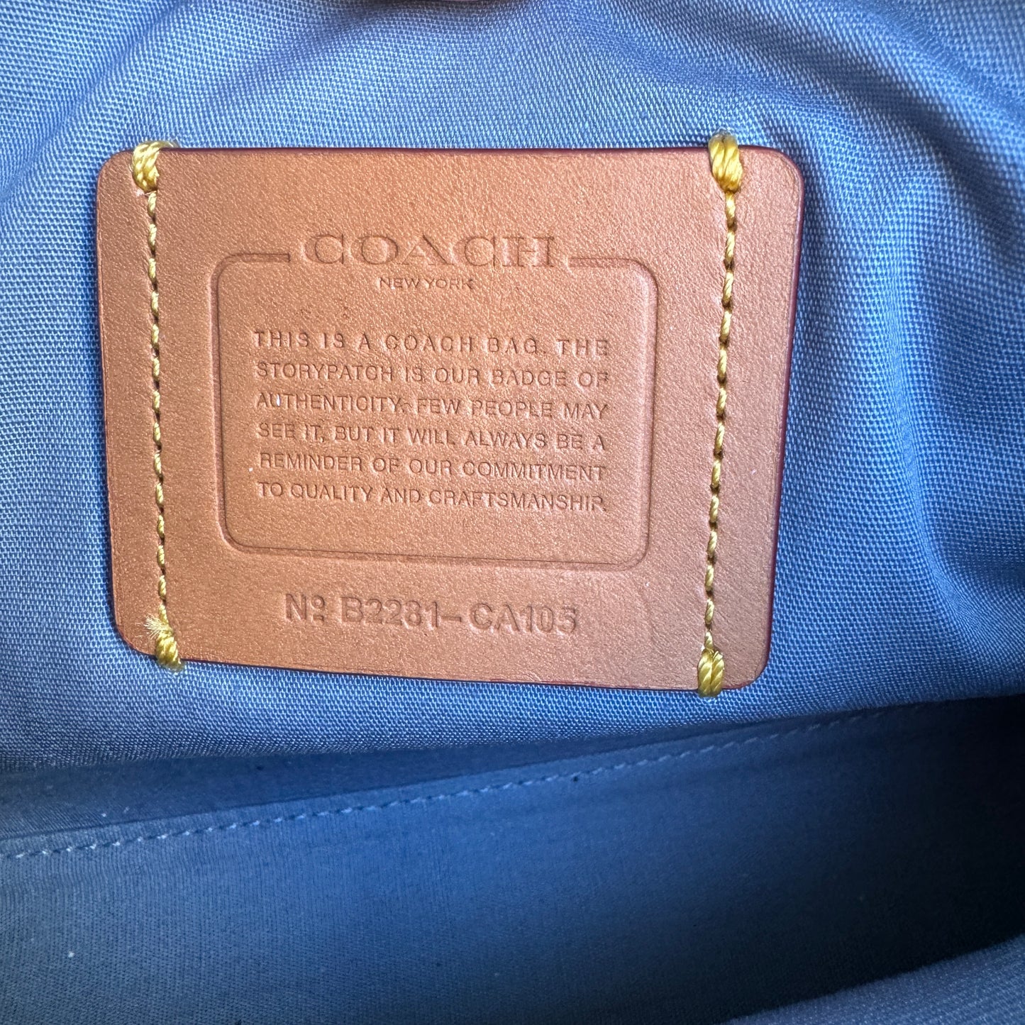 Coach Canvas Denim Monogram Soft Tabby Crossbody