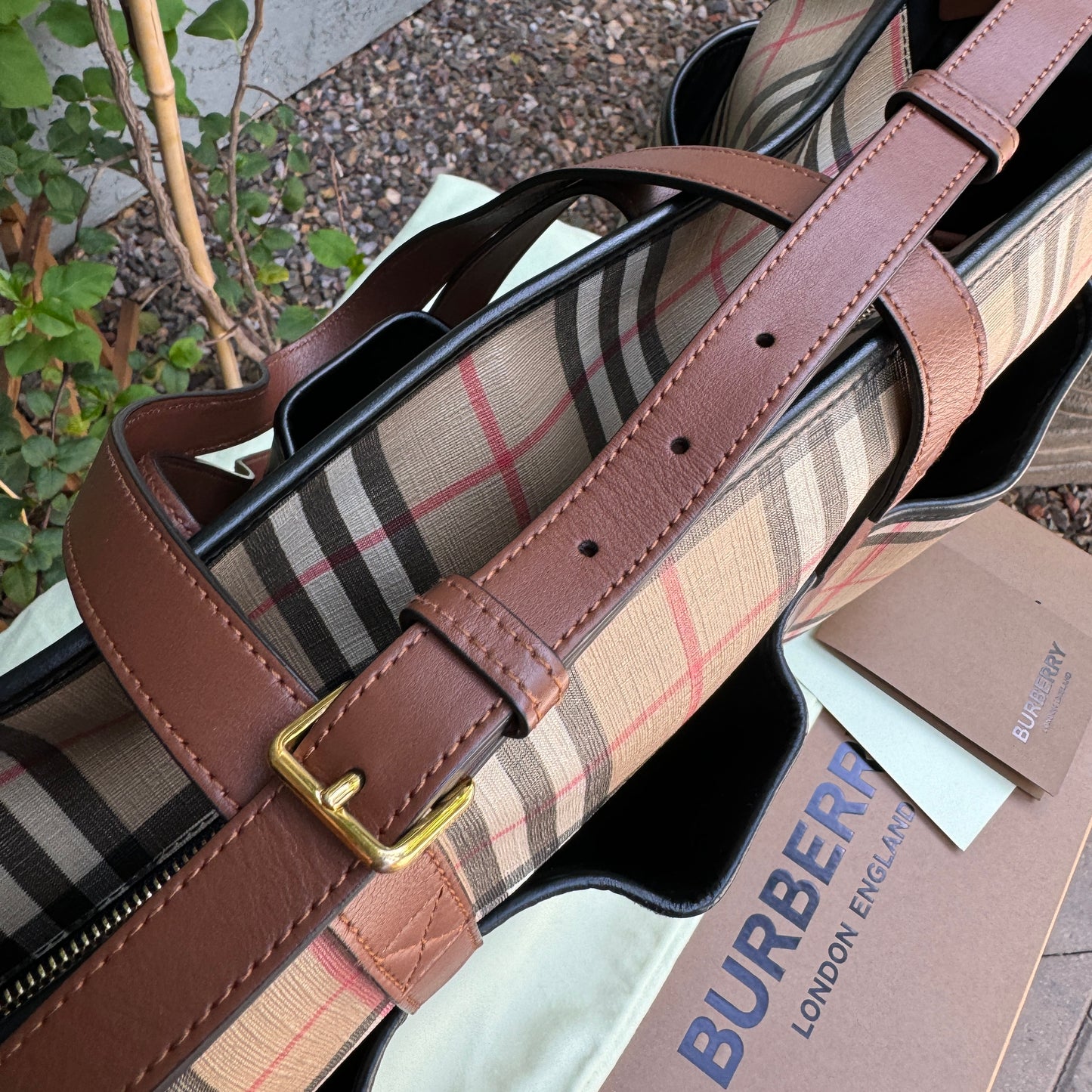 Burberry Parker Vintage Check Diaper Bag