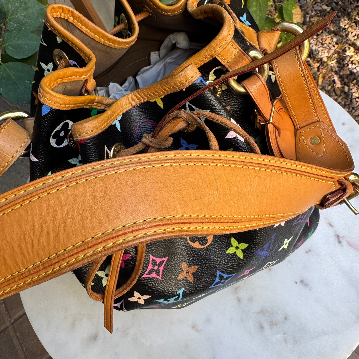 Louis Vuitton Multicolore Petit Noe Bucket Drawstring Shoulder Bag