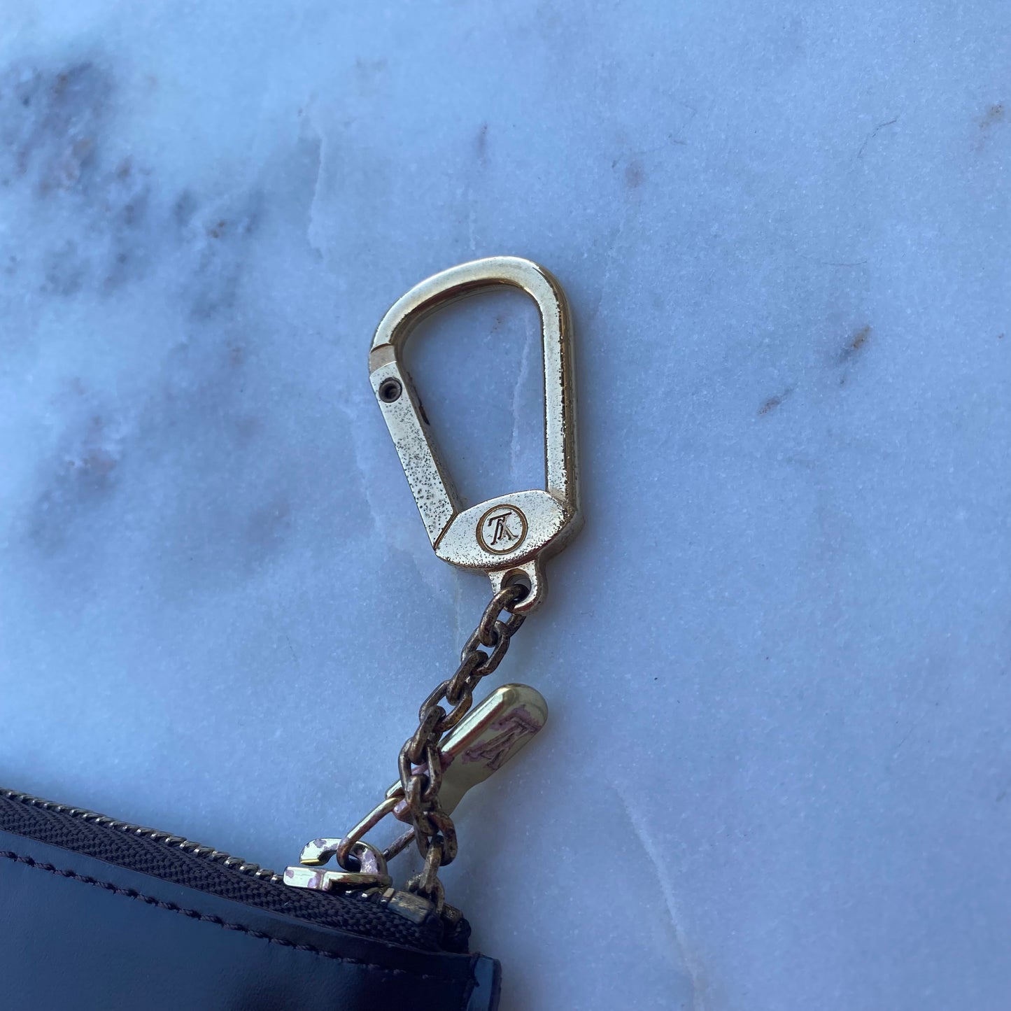 Louis Vuitton Damier Ebene Vintage Keychain Card Holder