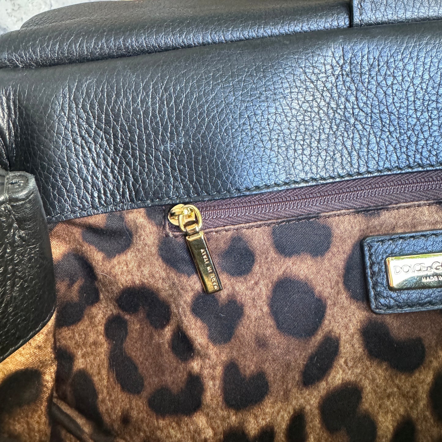 Dolce & Gabbana Large Leather Sicily Shoulder Bag