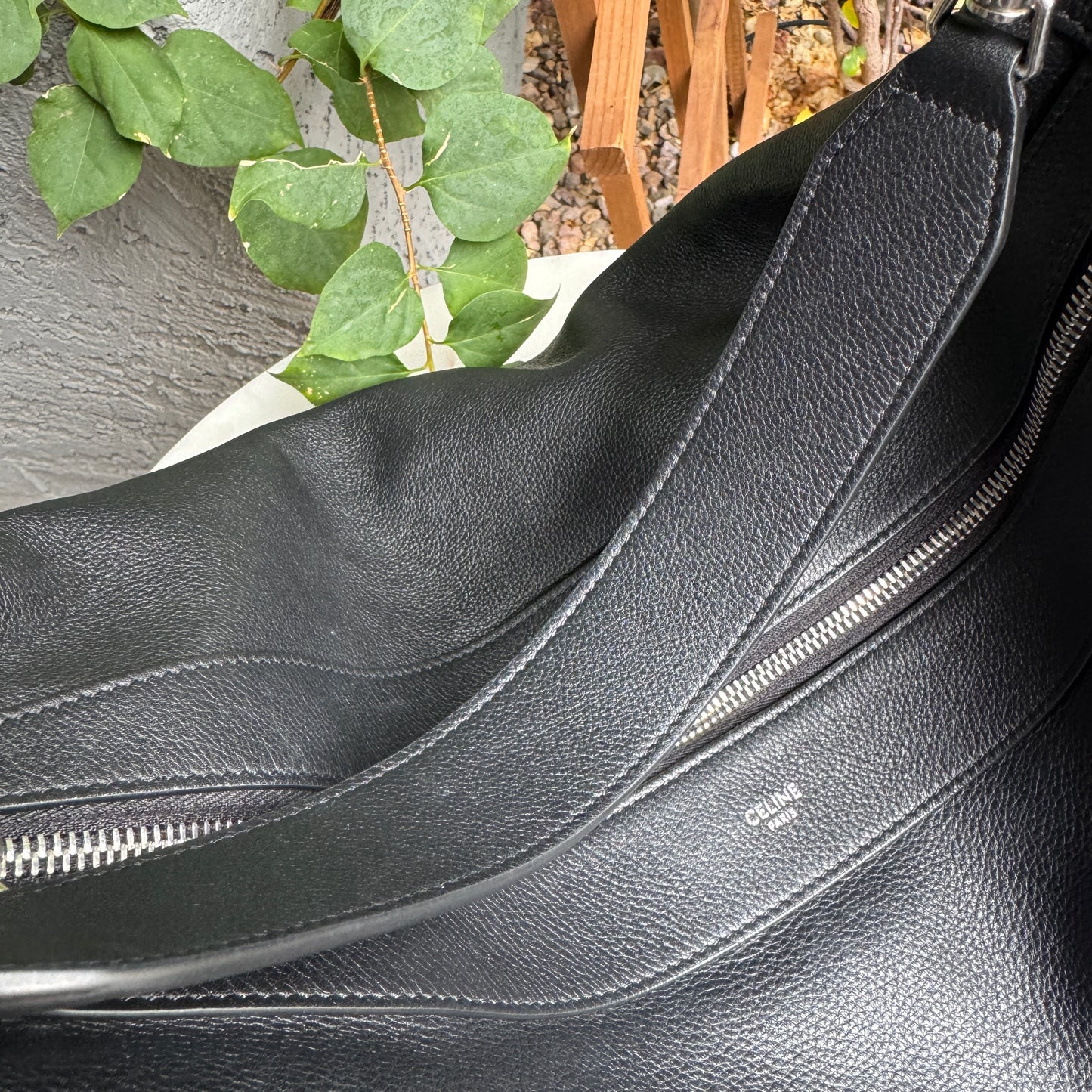 Celine Large Romy Leather Shoulder Bag