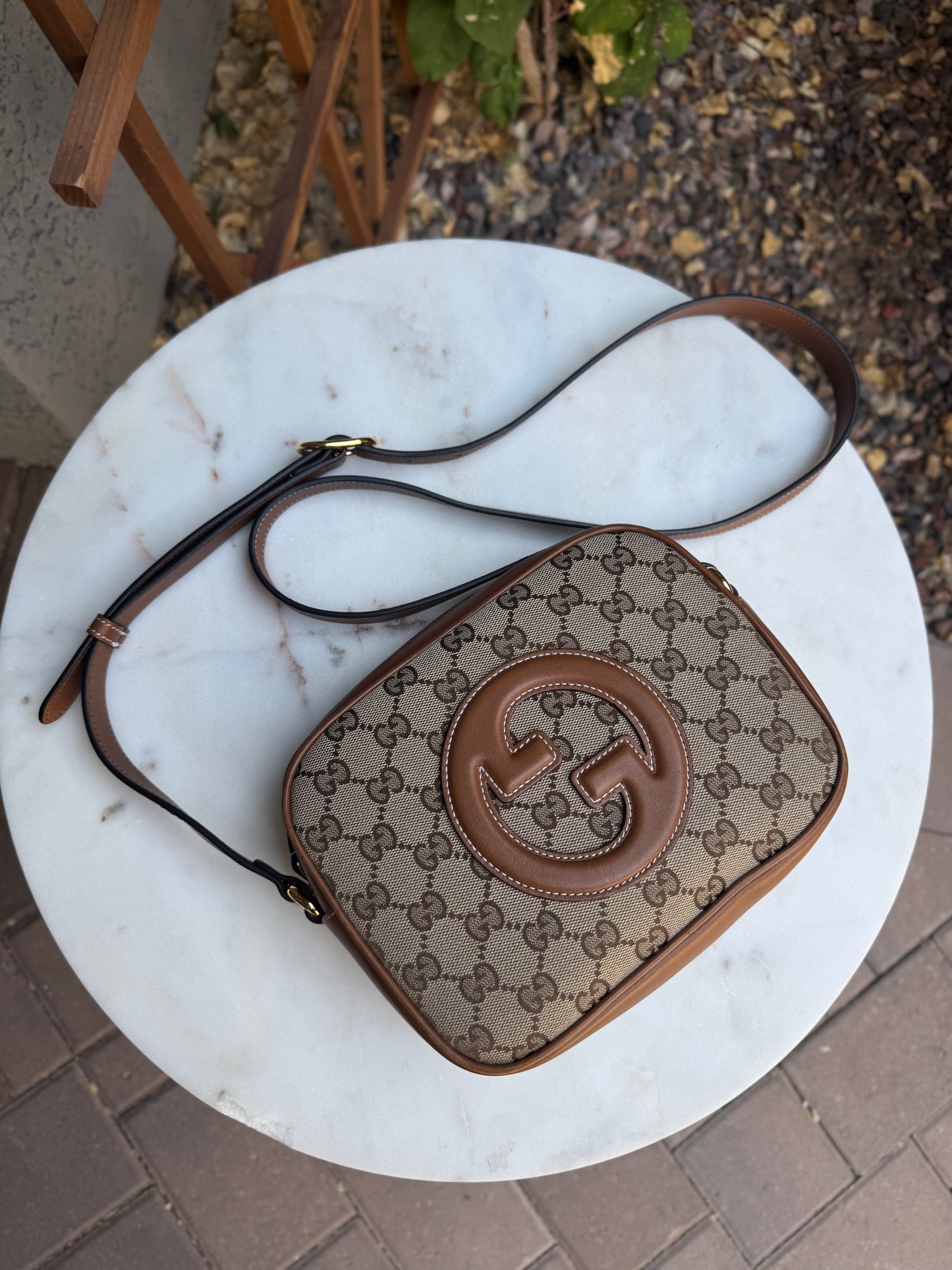 Gucci Blondie Monogram GG Canvas Camera Bag