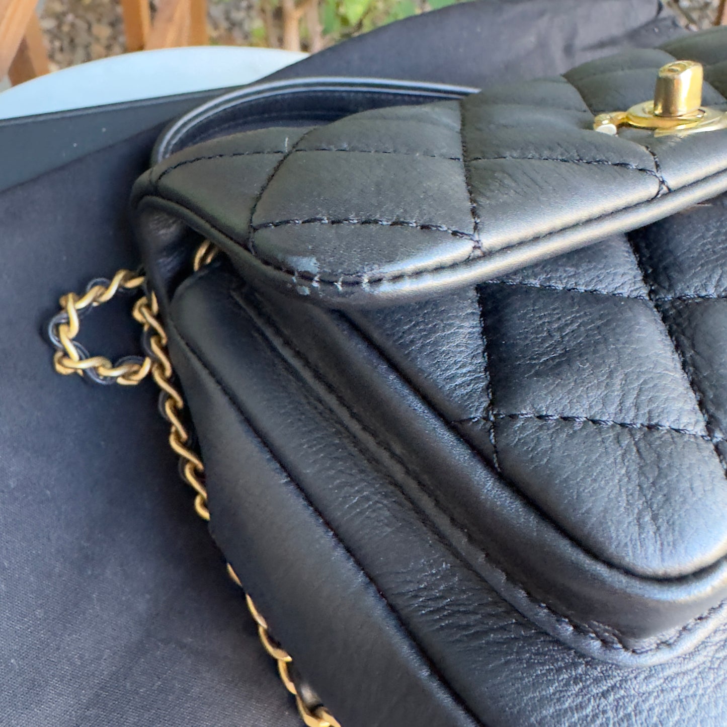 Chanel Quilted Leather Mini Business Affinity Flap Crossbody