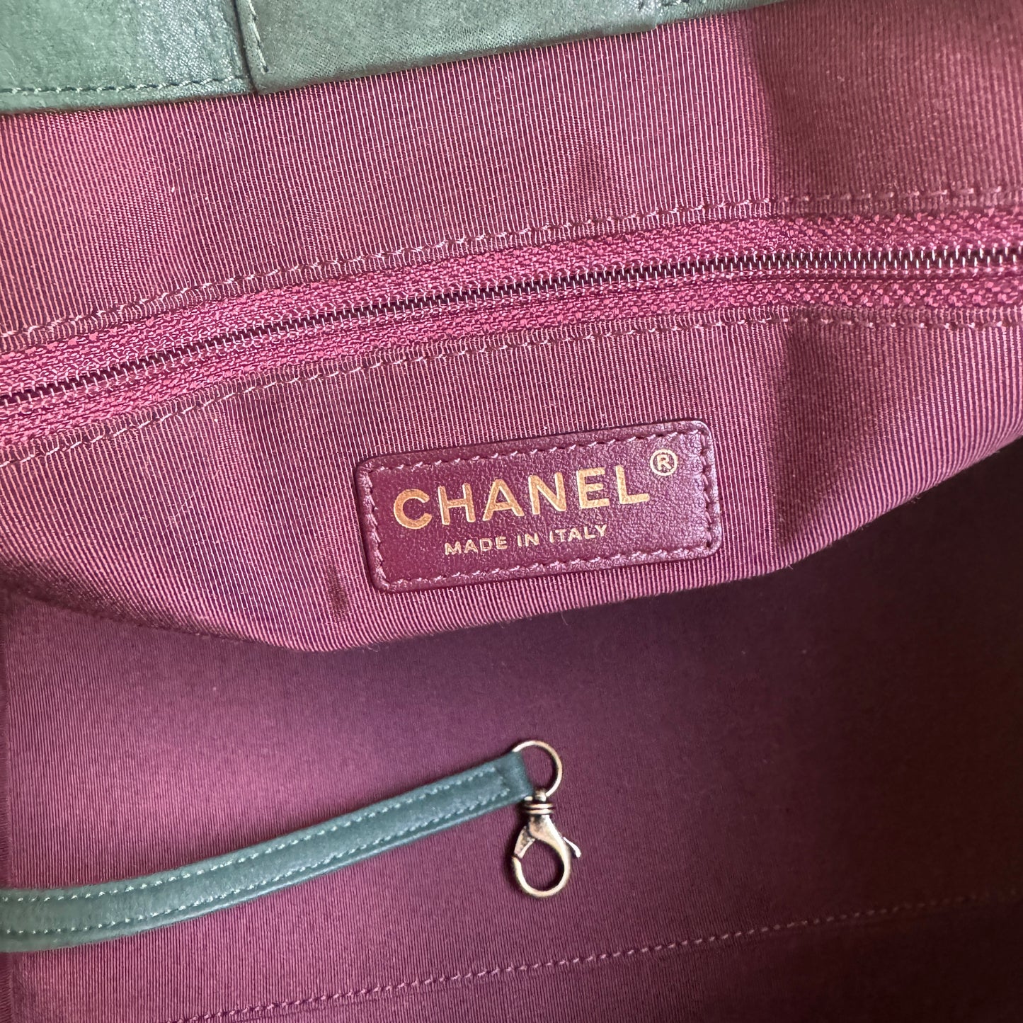 Chanel Nubuck Suede Quilted Whipstitch Happy Stitch Tote