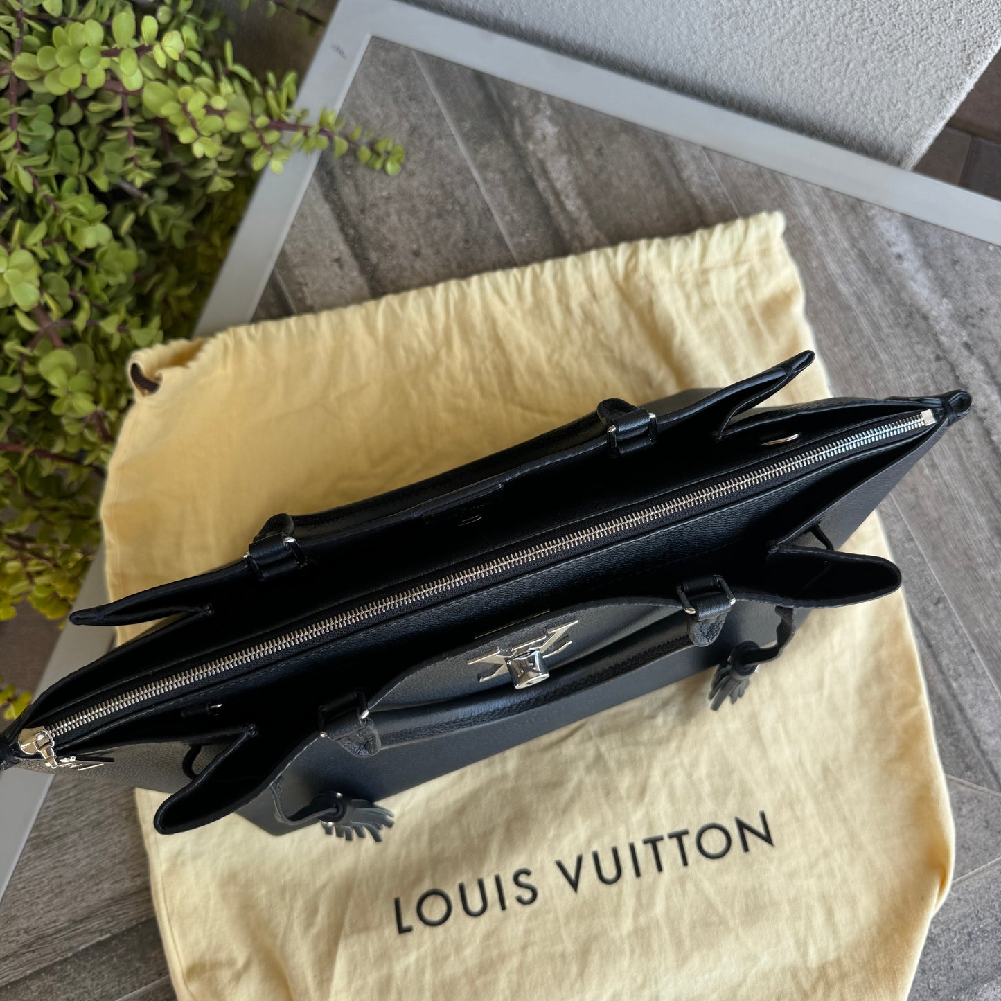Louis Vuitton Lockmeto Leather Tote