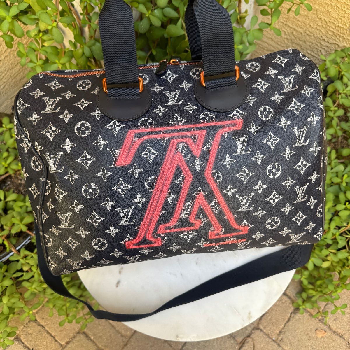 Louis Vuitton Monogram Ink Upside Down Speedy Bandouliere 40