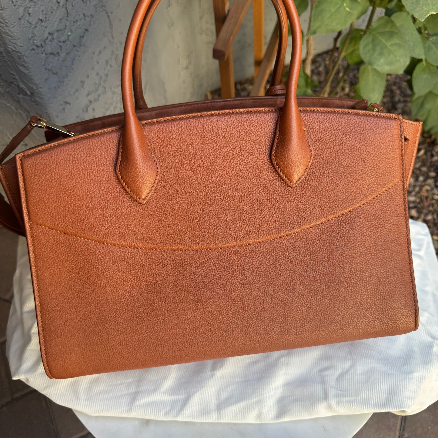 Salvatore Ferragamo Studio Soft Leather Top Handle Bag