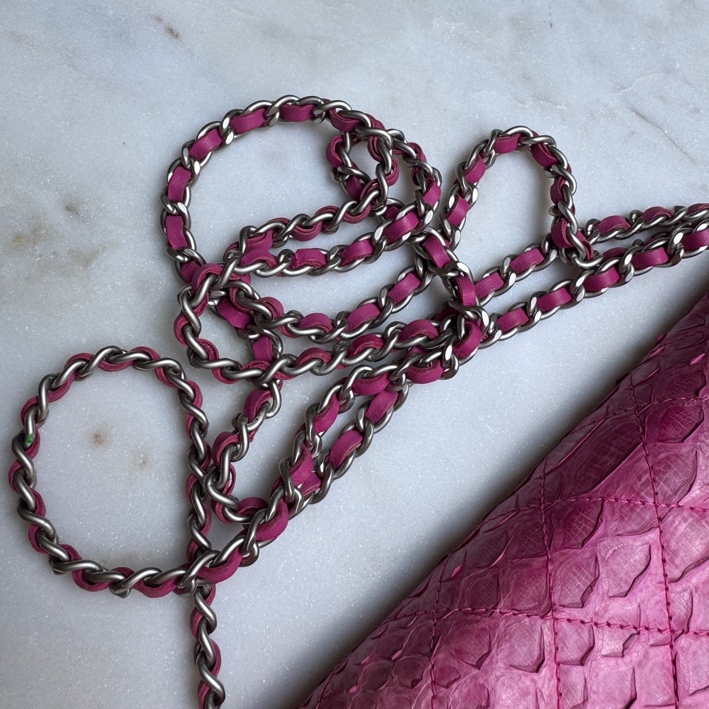 Chanel Python Boy WOC Wallet on Chain Crossbody