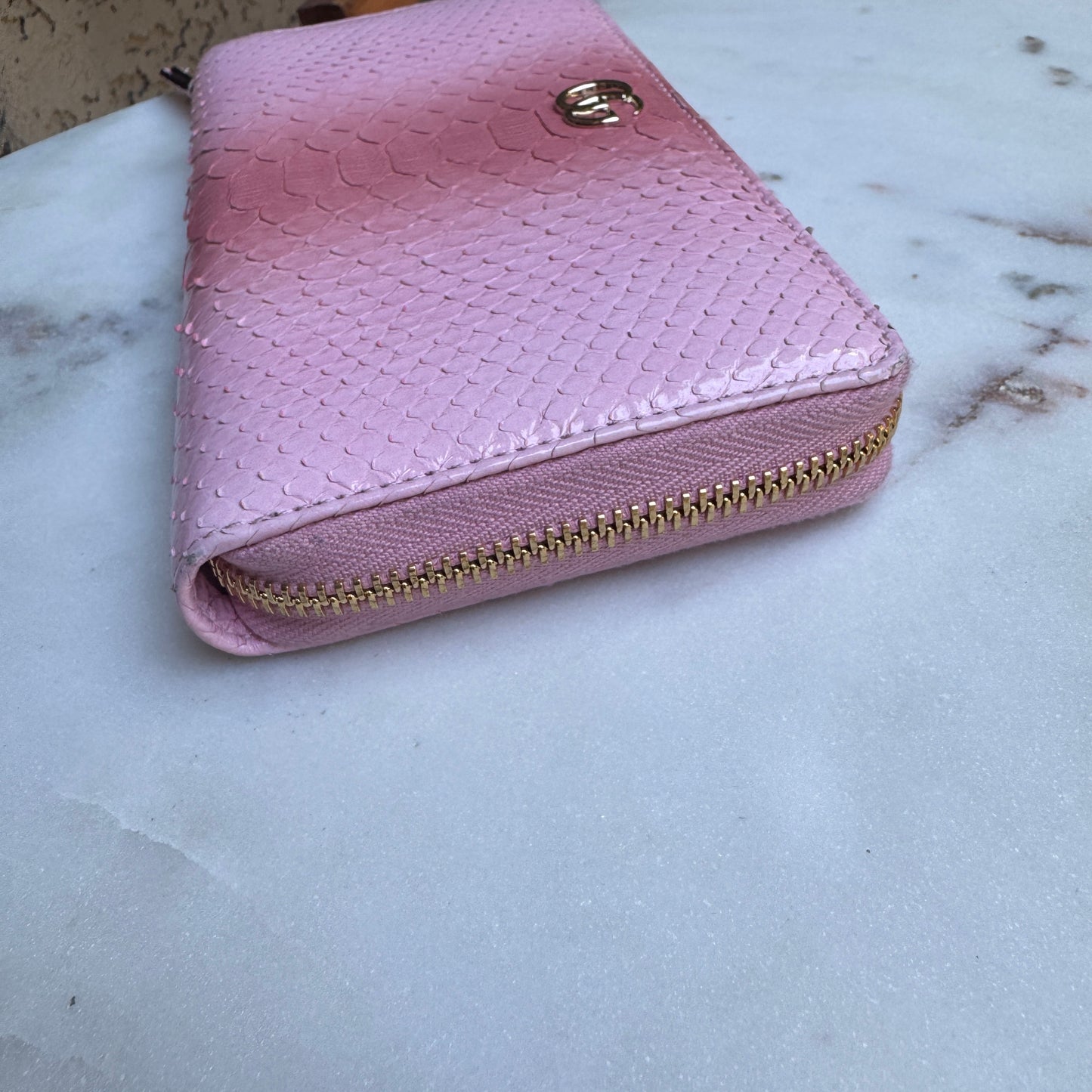 Gucci Ombré Python Zippy Wallet