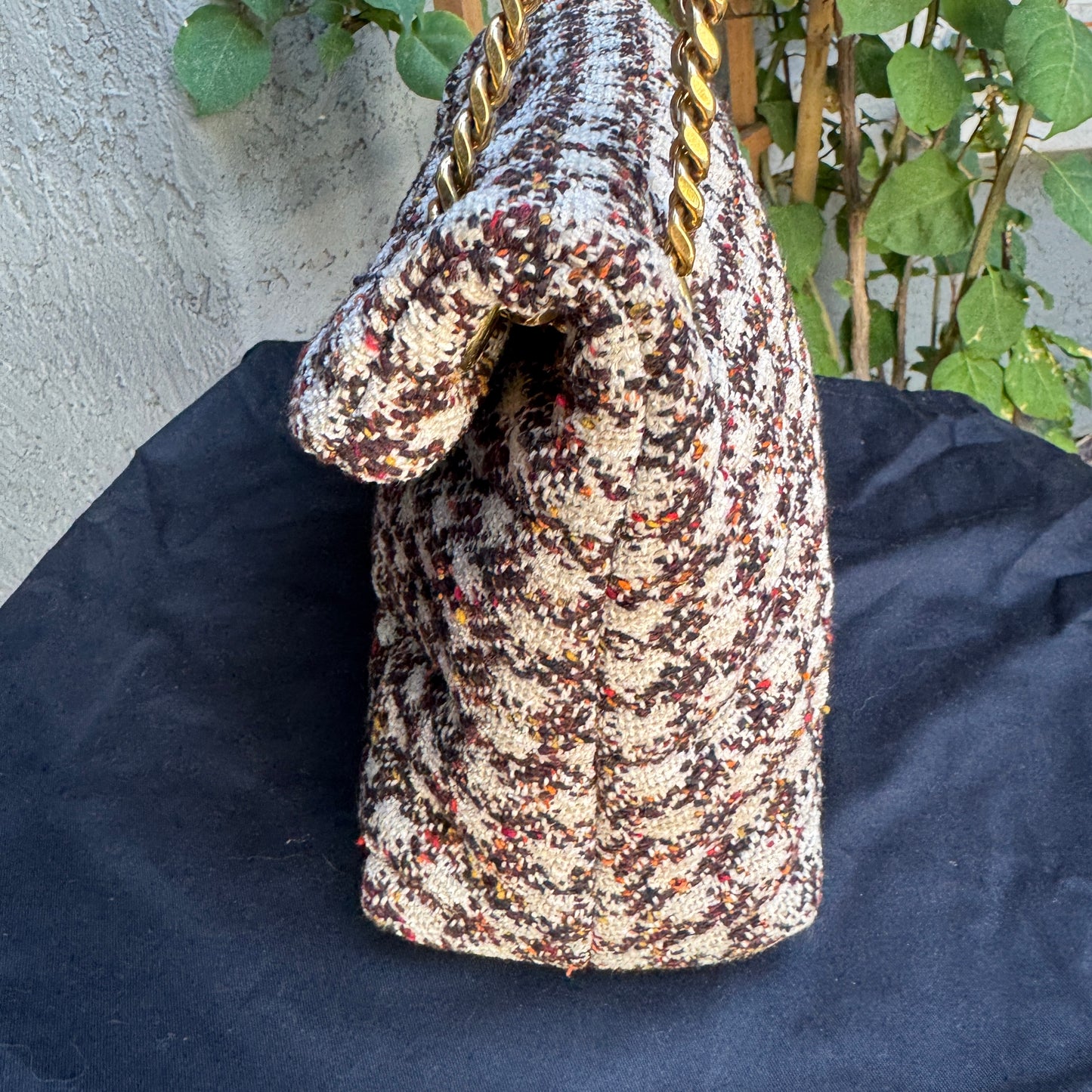 Saint Laurent Tweed Loulou Medium Monogram Puffer Shoulder Bag