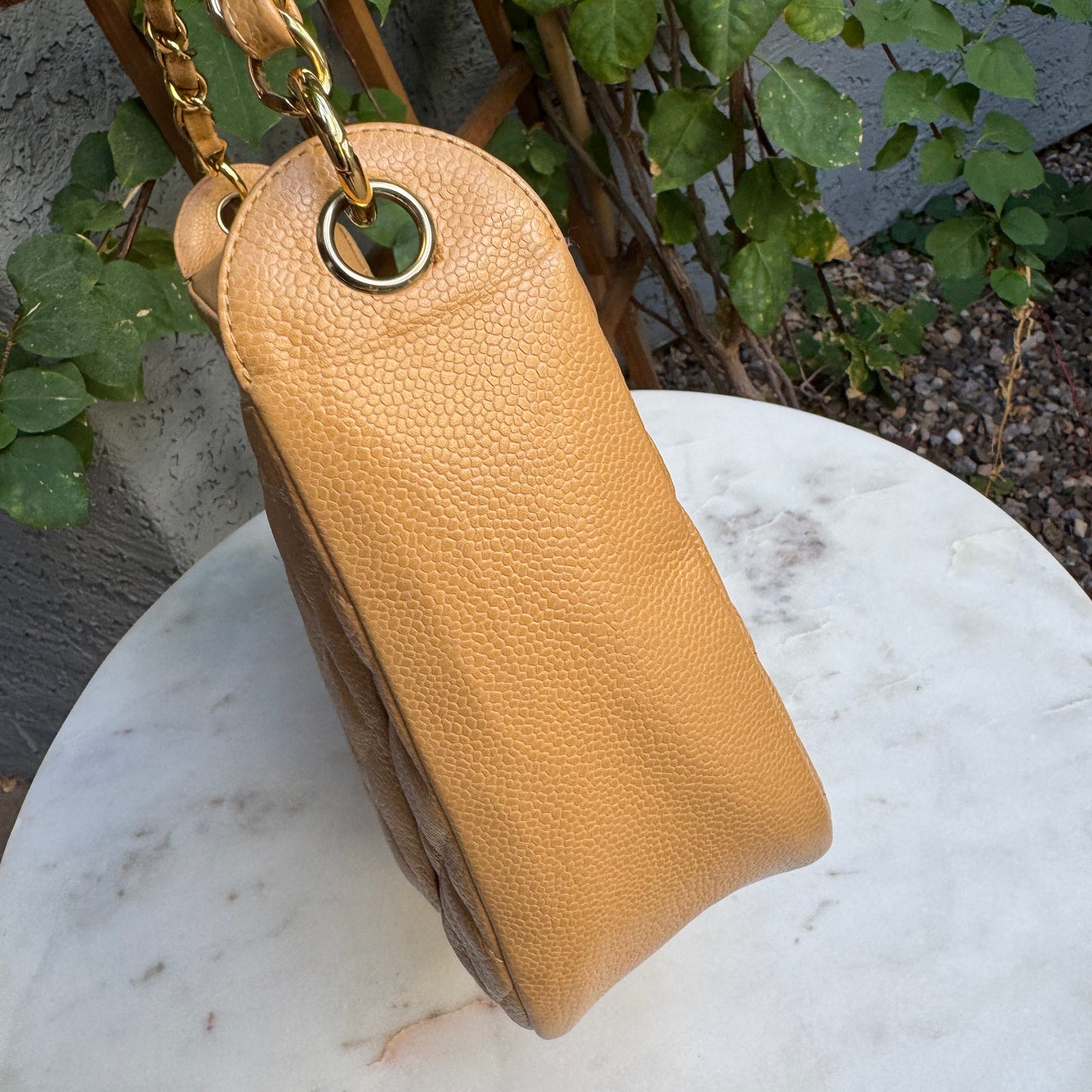 Chanel Timeless CC Quilted Caviar Leather Crescent Hobo Shoulder Bag