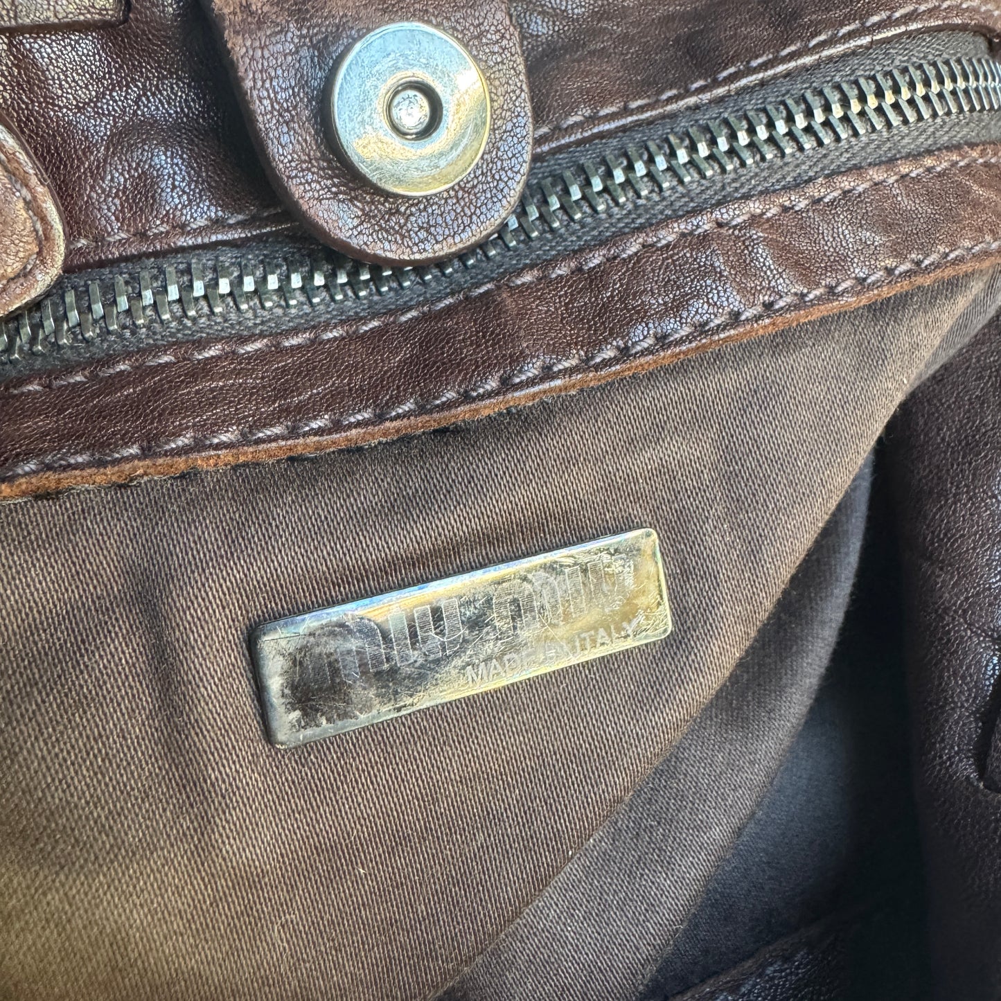 Miu Miu Leather Joie Hobo Shoulder Bag