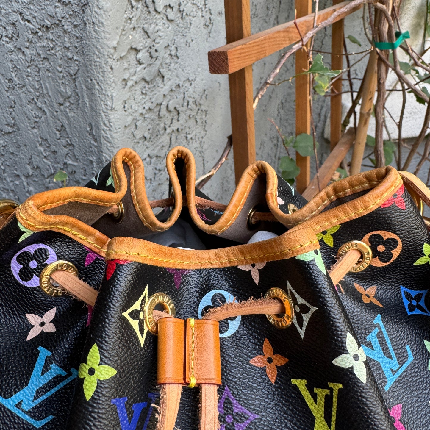Louis Vuitton Multicolore Petit Noe Bucket Drawstring Shoulder Bag
