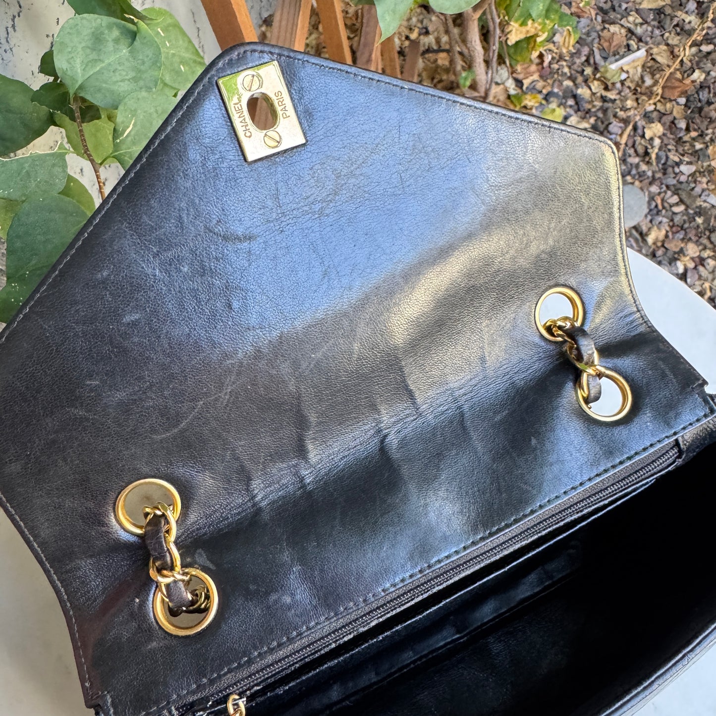 Chanel Vintage Quilted Lambskin Leather Classic Envelope Flap Shoulder Bag