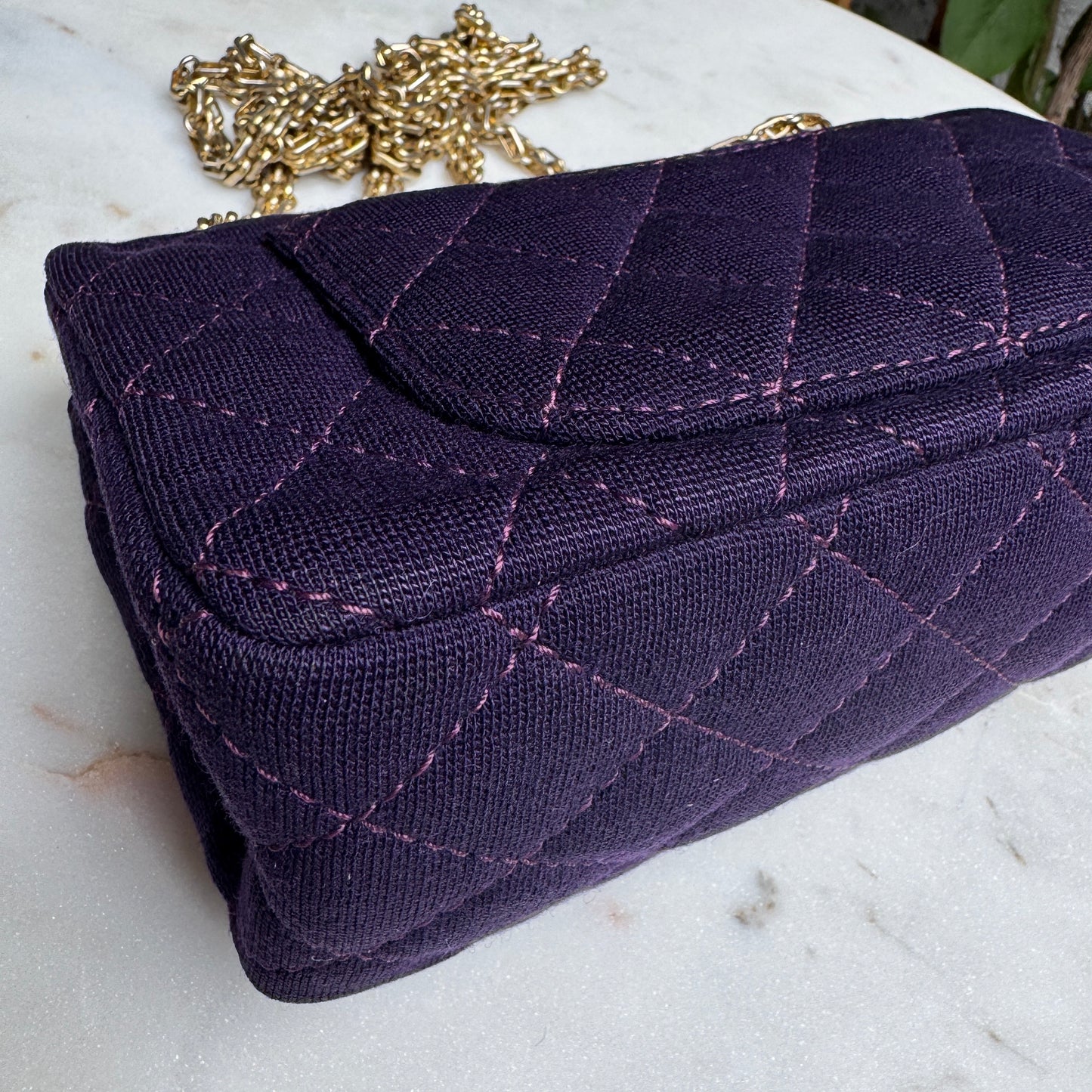 Chanel Reissue 2.55 Flap Bag Quilted Jersey 224 Double Flap Crossbody