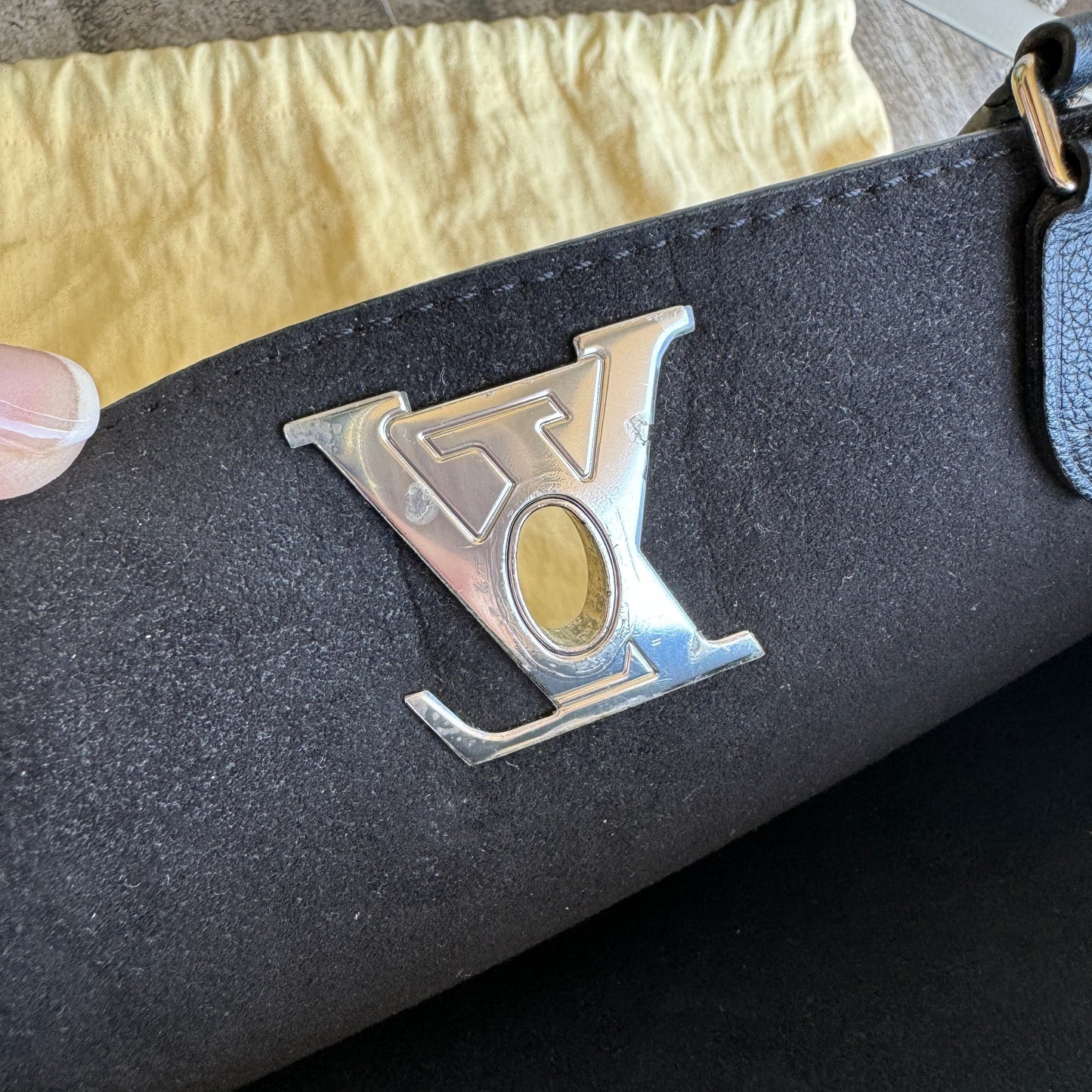Louis Vuitton Lockmeto Leather Tote