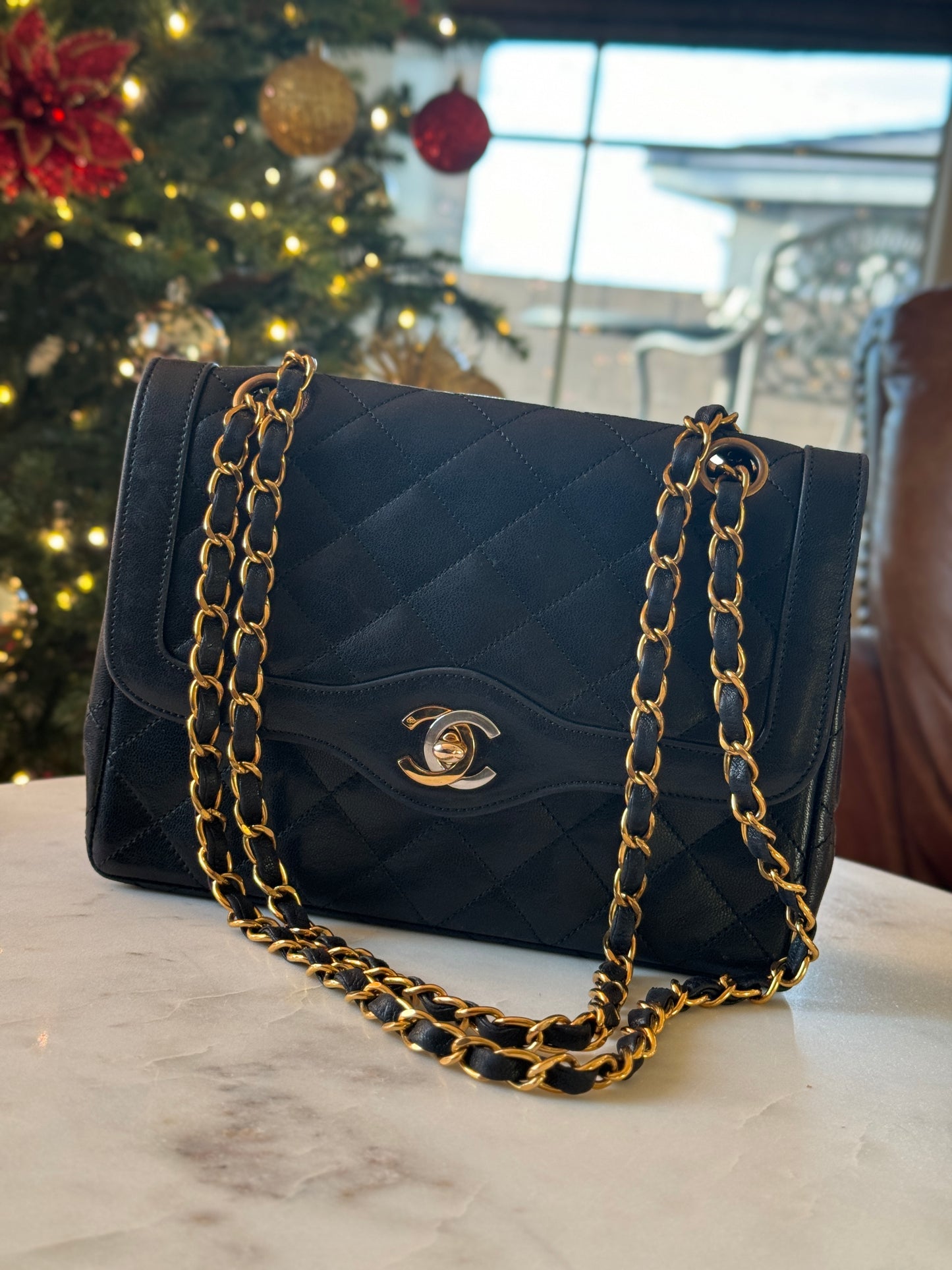 Chanel Vintage Matelasse Double Flap Bag