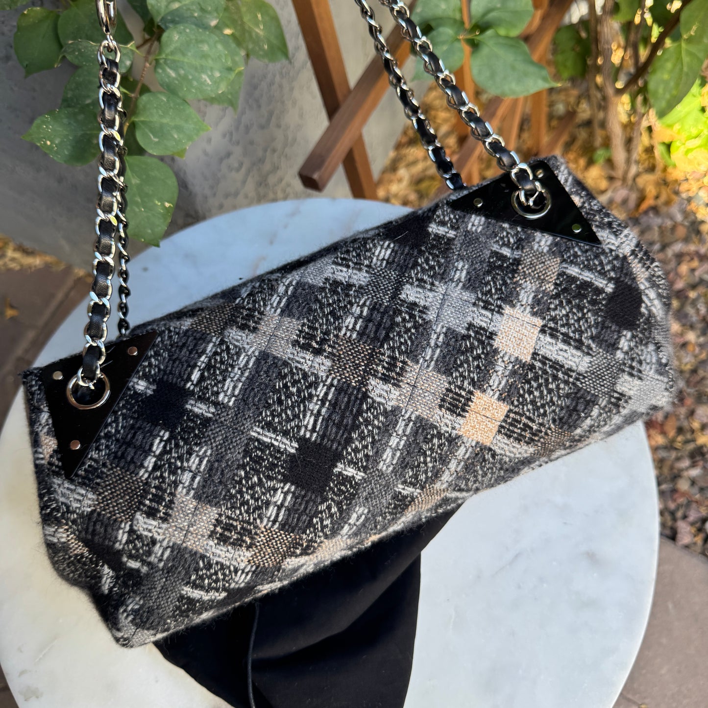 Chanel Tweed CC East West Shoulder Bag