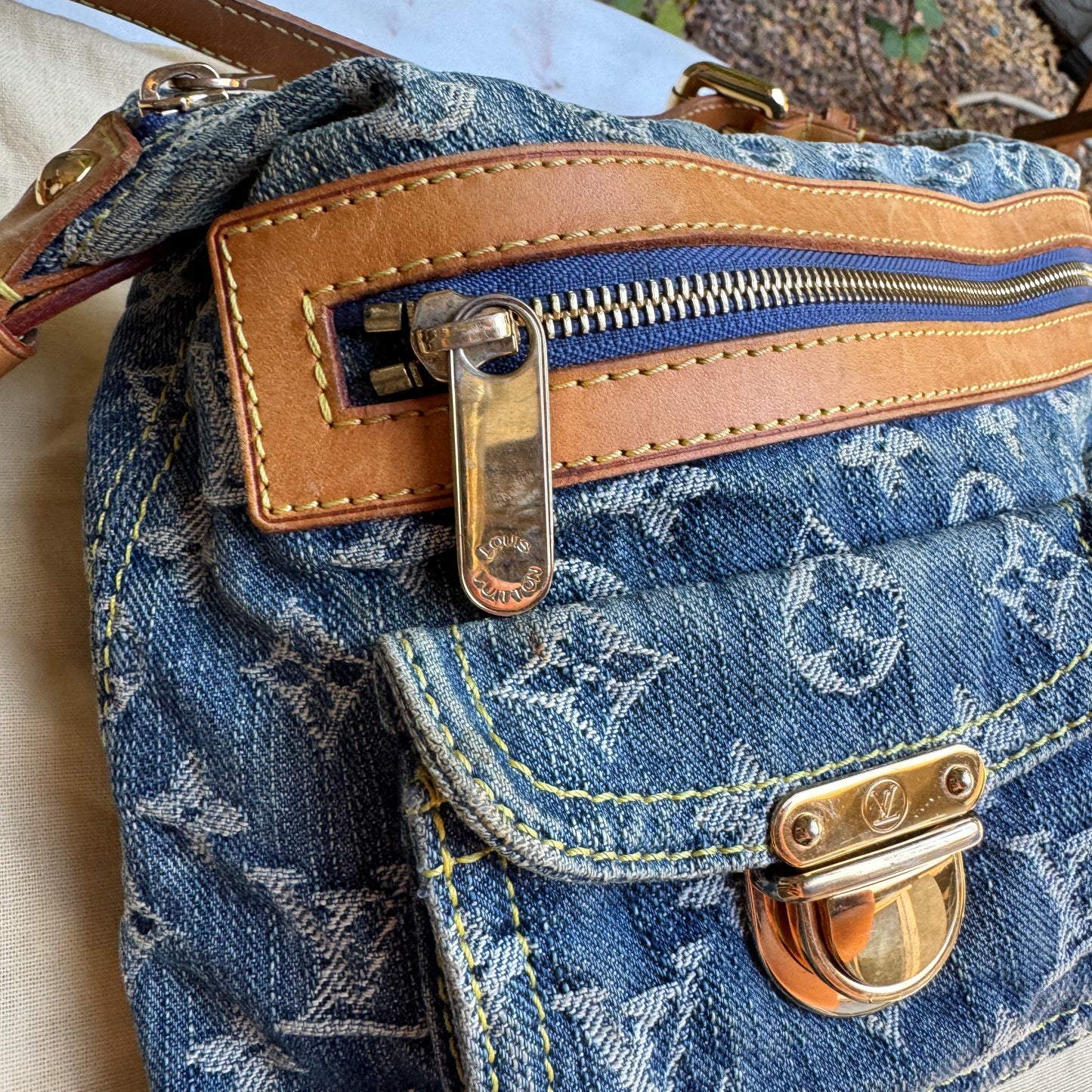 Louis Vuitton Monogram Denim Baggy PM Shoulder Bag