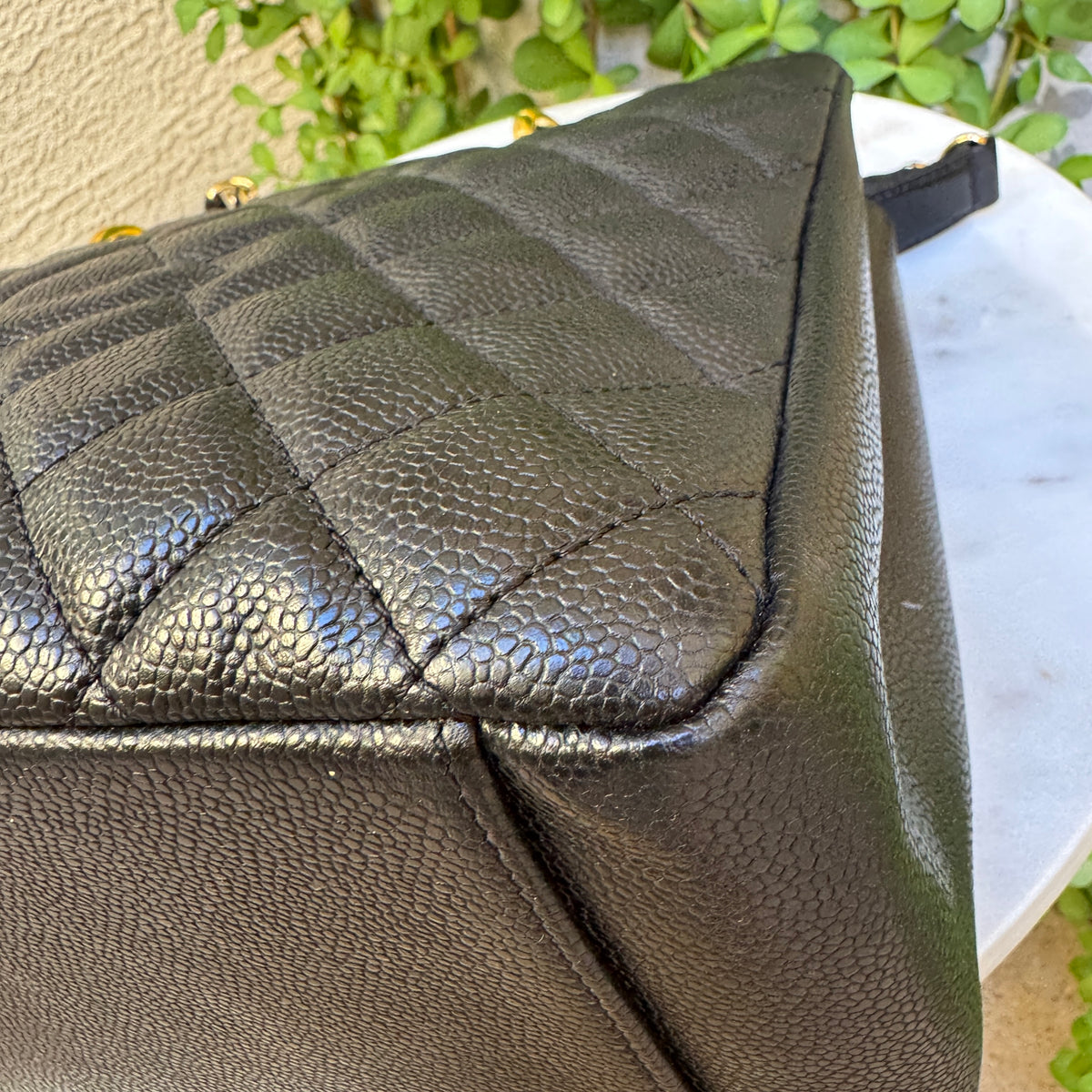 Chanel Classic Vintage Jumbo Caviar Single Flap