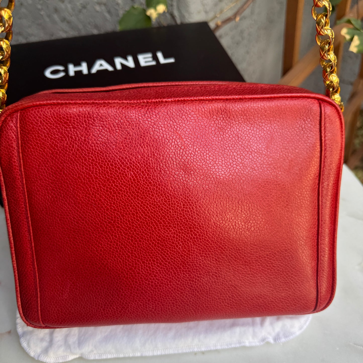 Chanel Caviar Leather Camera CC Vintage Flap Crossbody