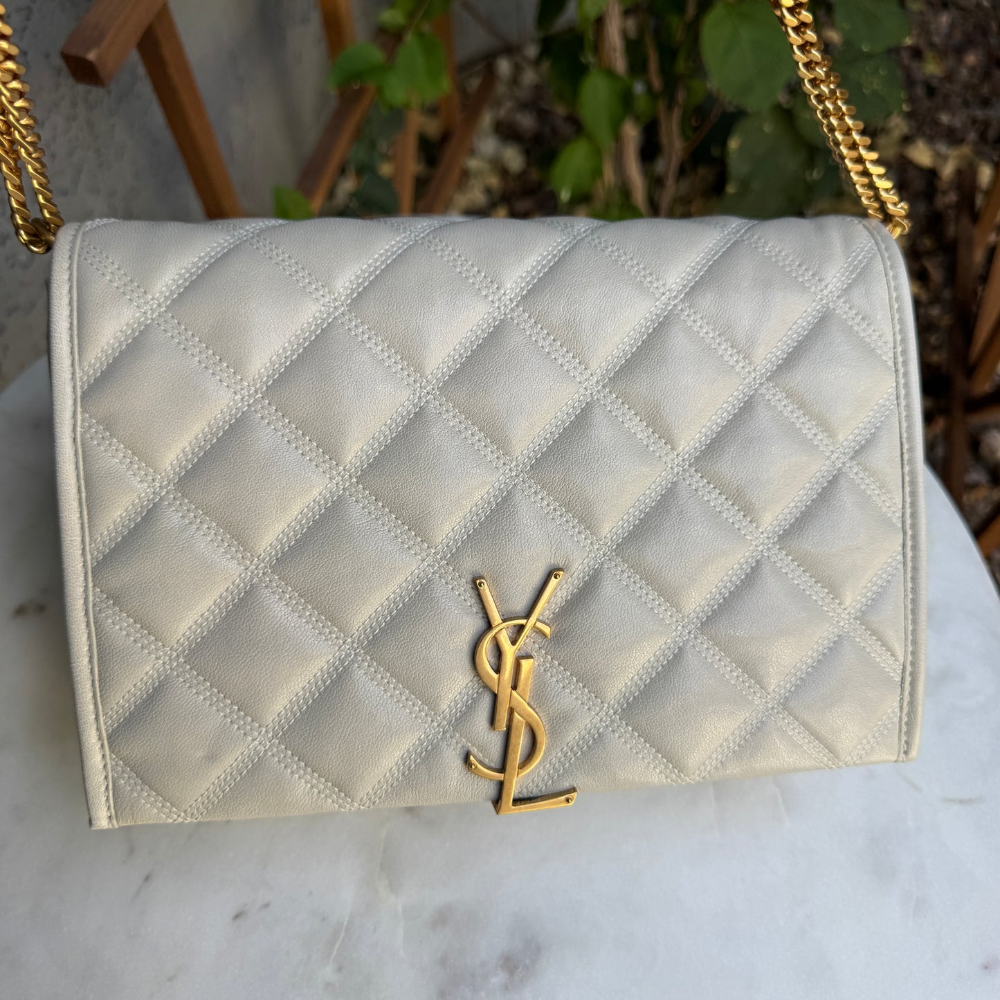Saint Laurent Quilted Small Becky Shoulder Bag