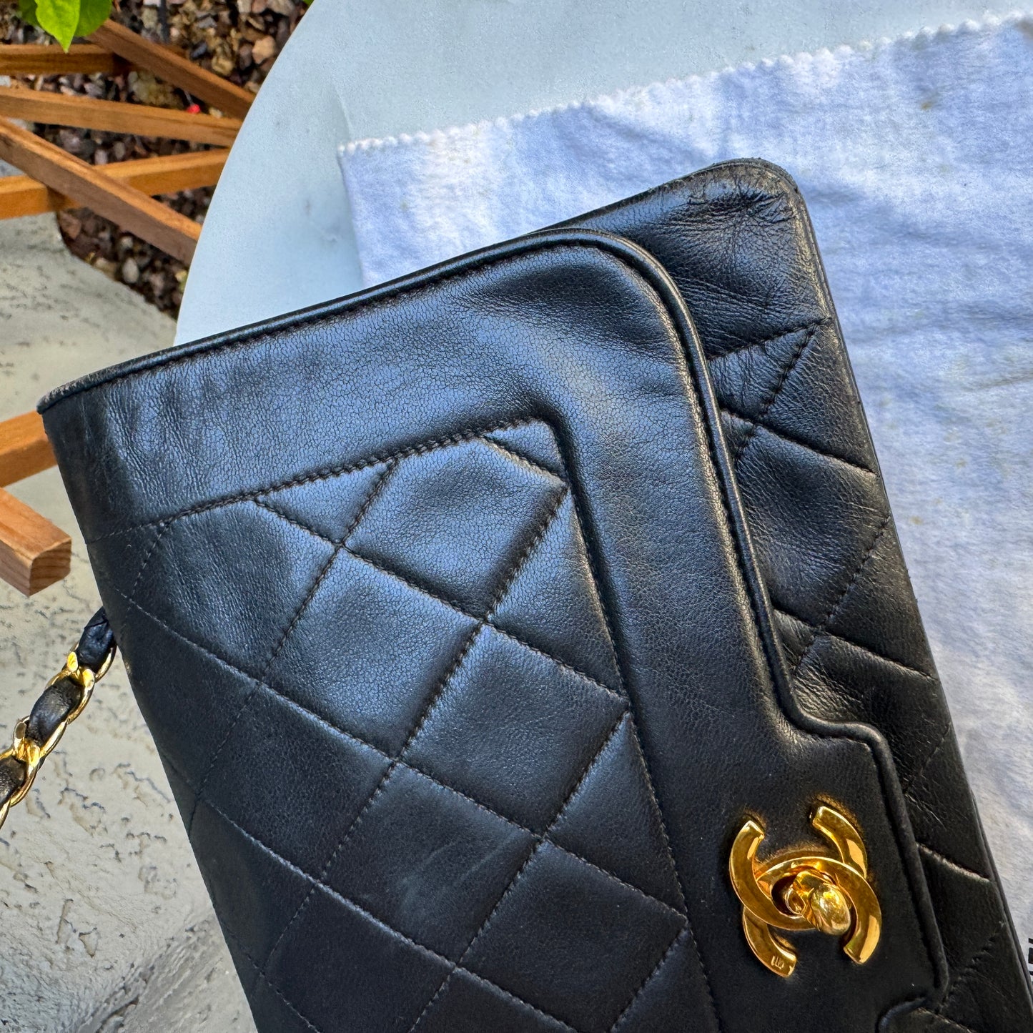 Chanel Diana Vintage Quilted Lambskin Medium Single Flap Bag