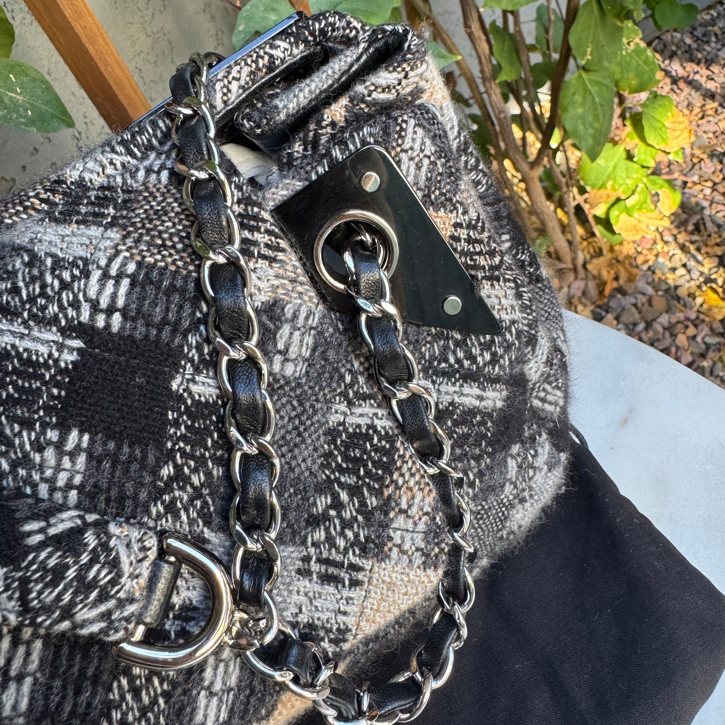 Chanel Tweed CC East West Shoulder Bag