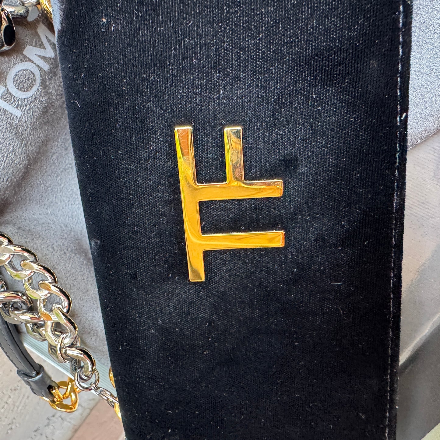 Tom Ford Triple Chain Velvet Crossbody