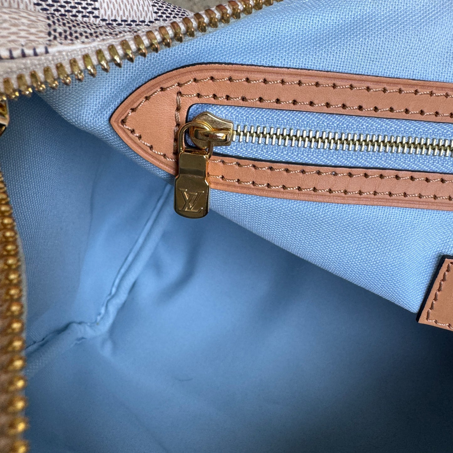 Louis Vuitton Damier Azur Canvas Braided Speedy 30 Bandouliere