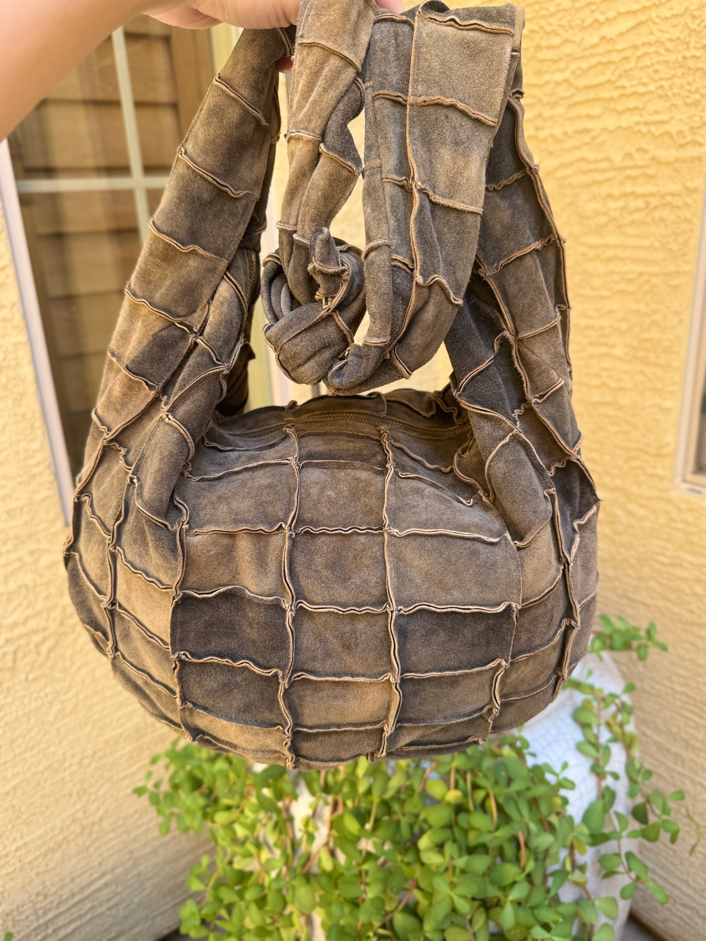 Chanel Vintage Suede Patchwork Hobo