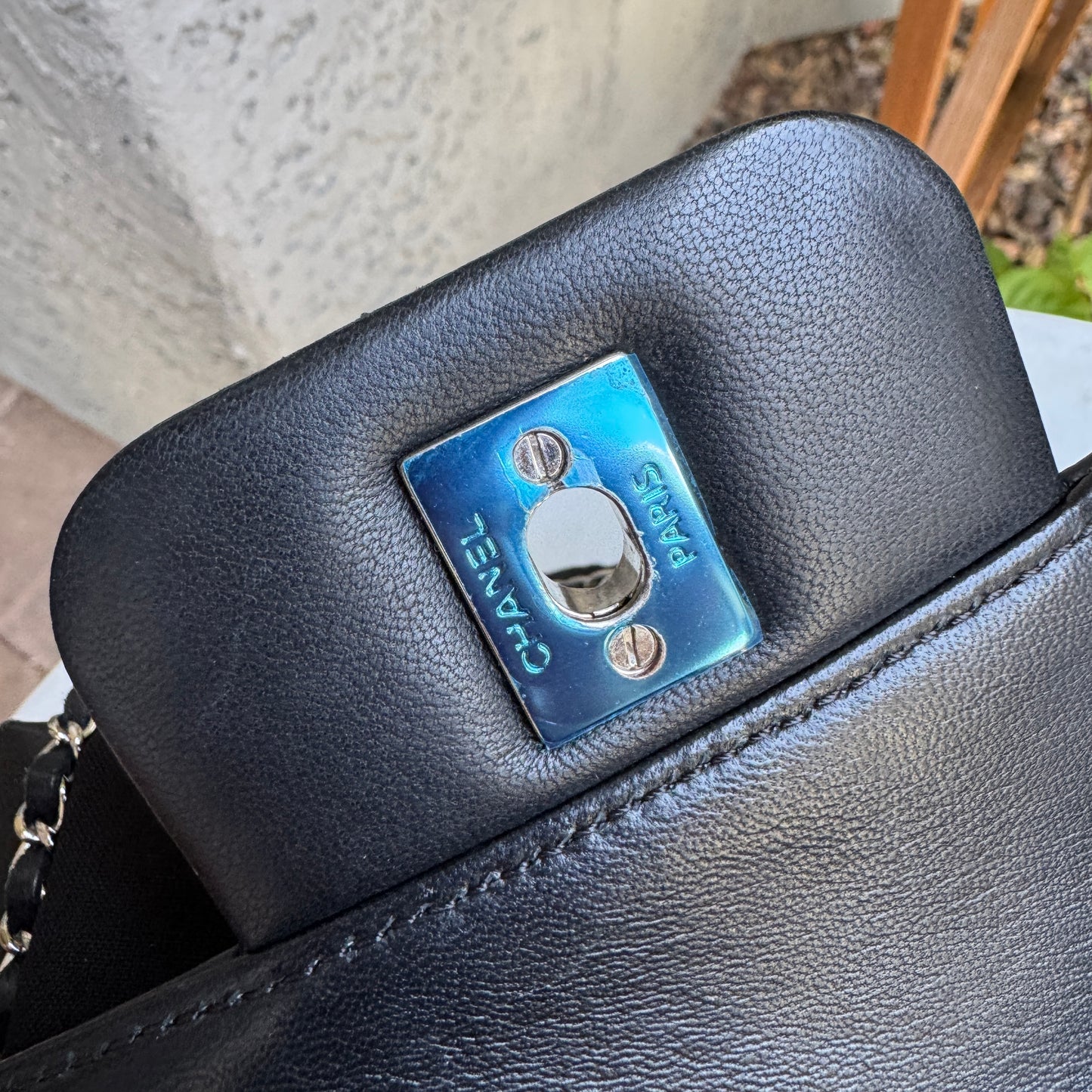 Chanel East West Single Flap Crossbody Bag