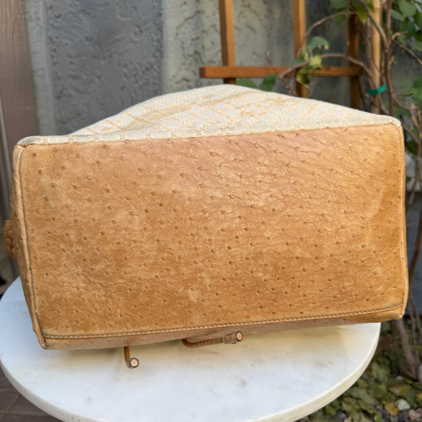 Gucci Ostrich Leather Convertible Backpack