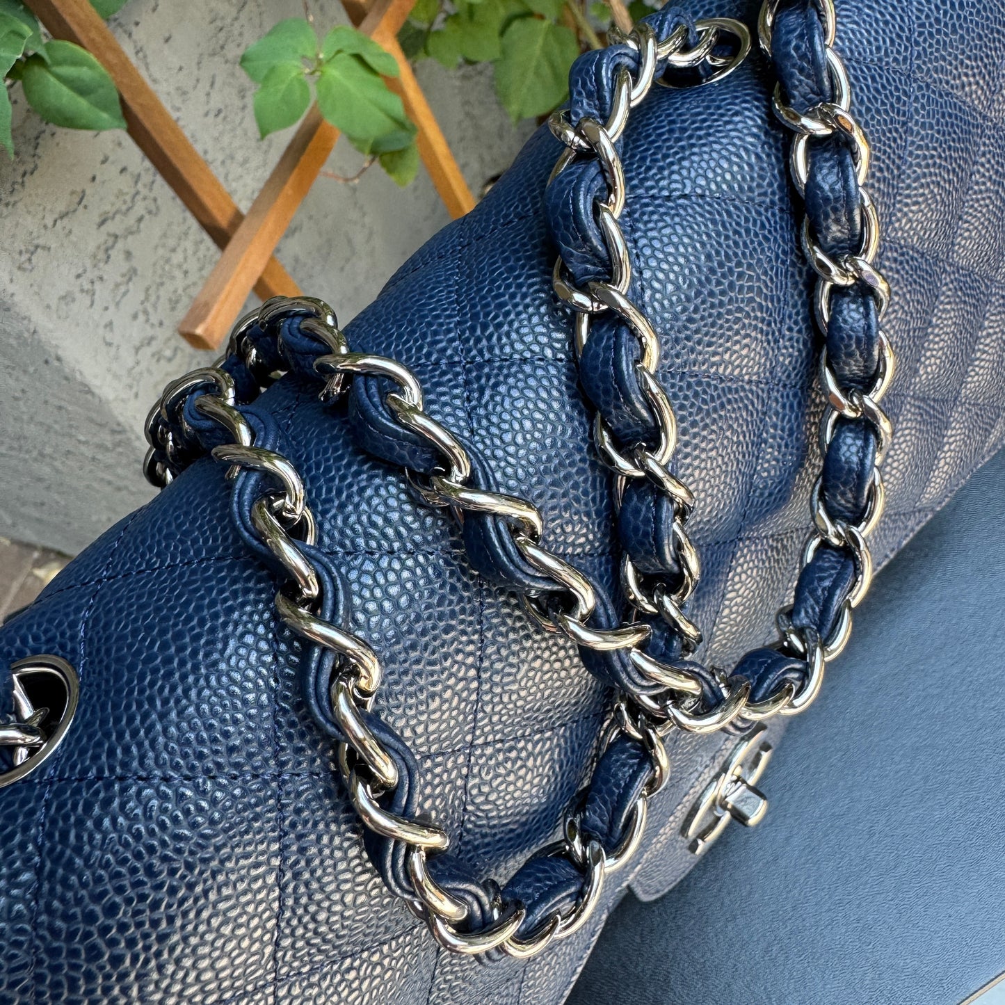 Chanel Jumbo Classic Single Flap Caviar Leather Shoulder Bag