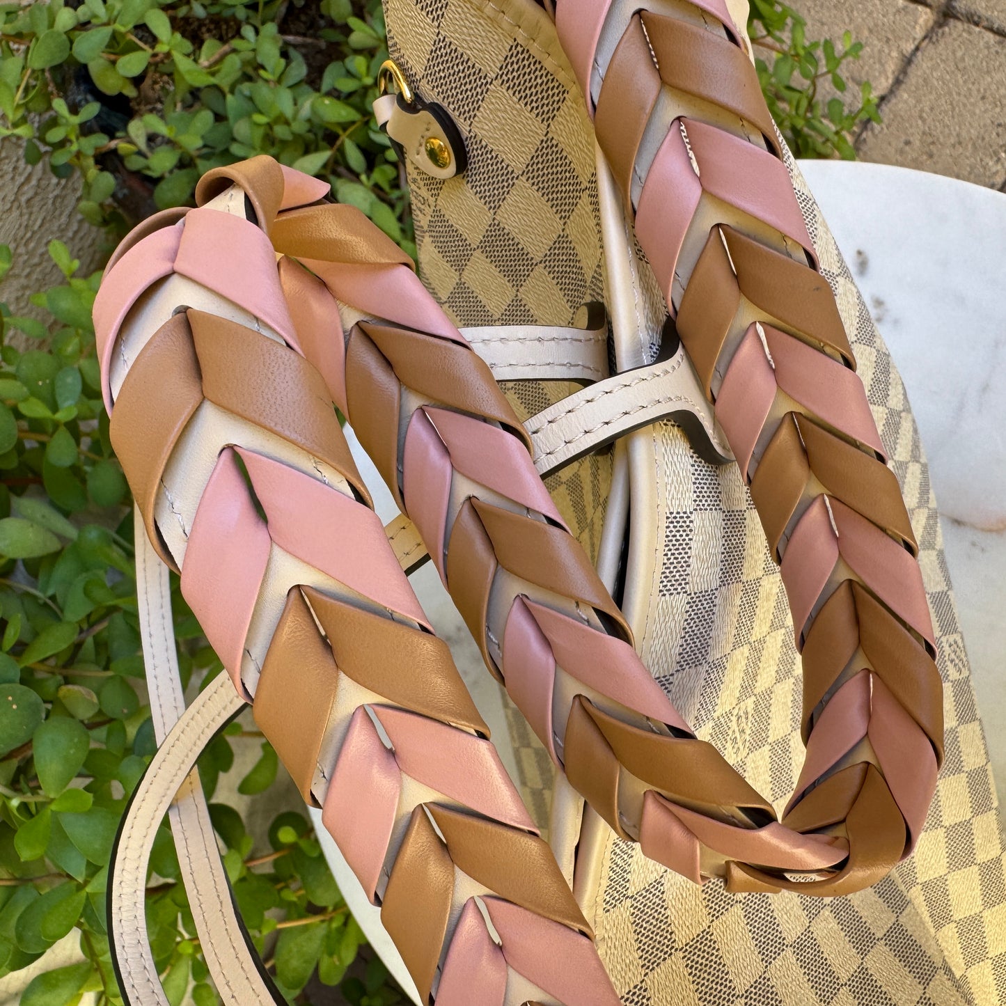 Louis Vuitton Braided Damier Azur Neverfull MM