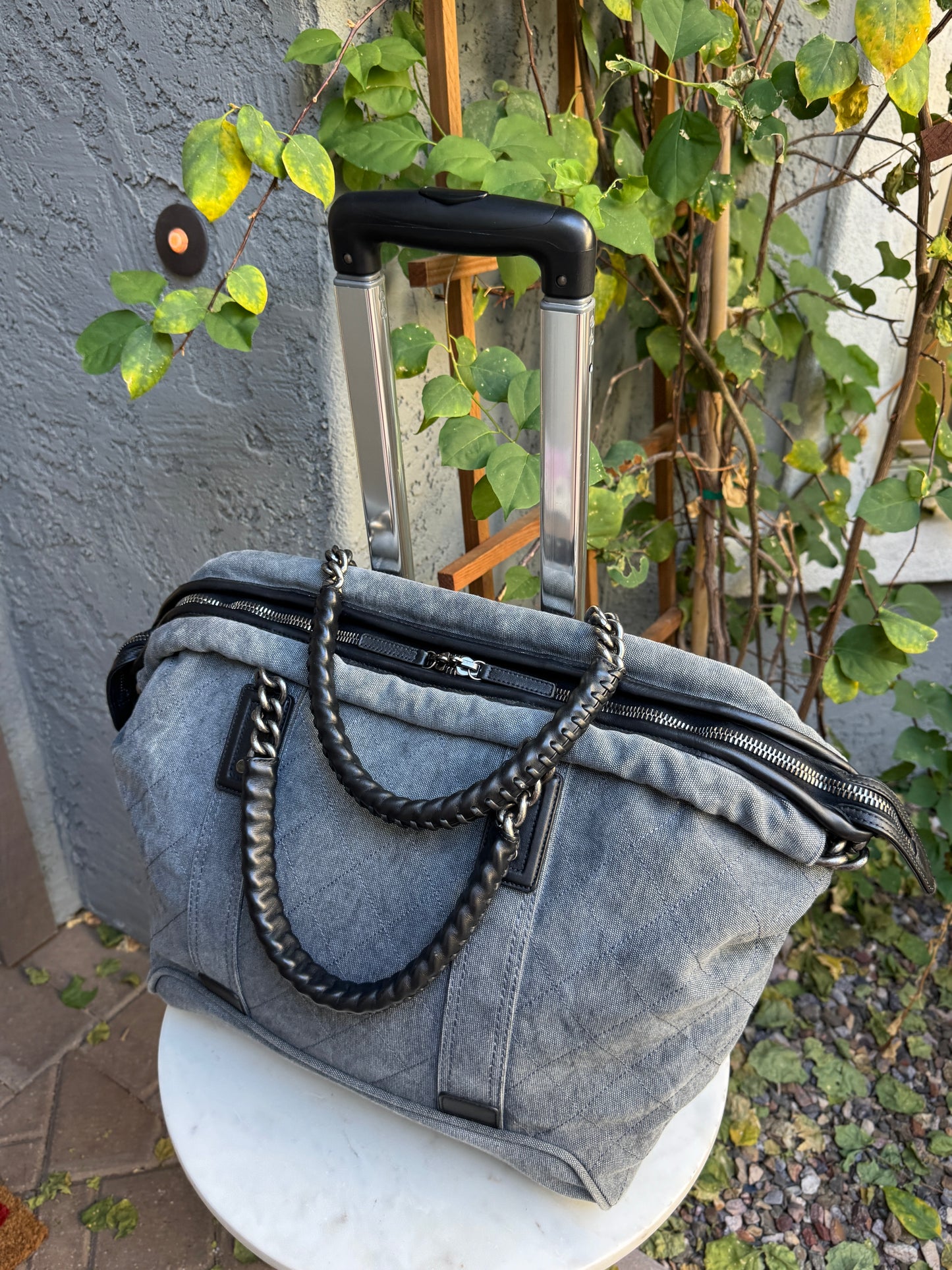 Chanel Street Style Weekender Coco Carryon Trolley Luggage Bag