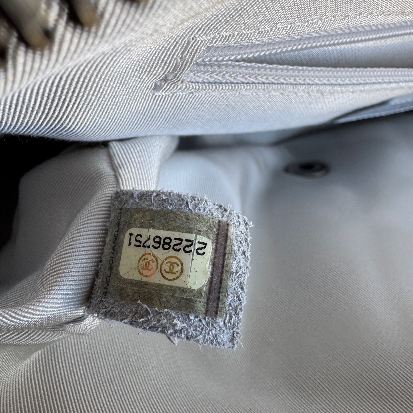 Chanel Silver Quilted Leather Airline Casual Rock Easy Flap Shoulder Bag