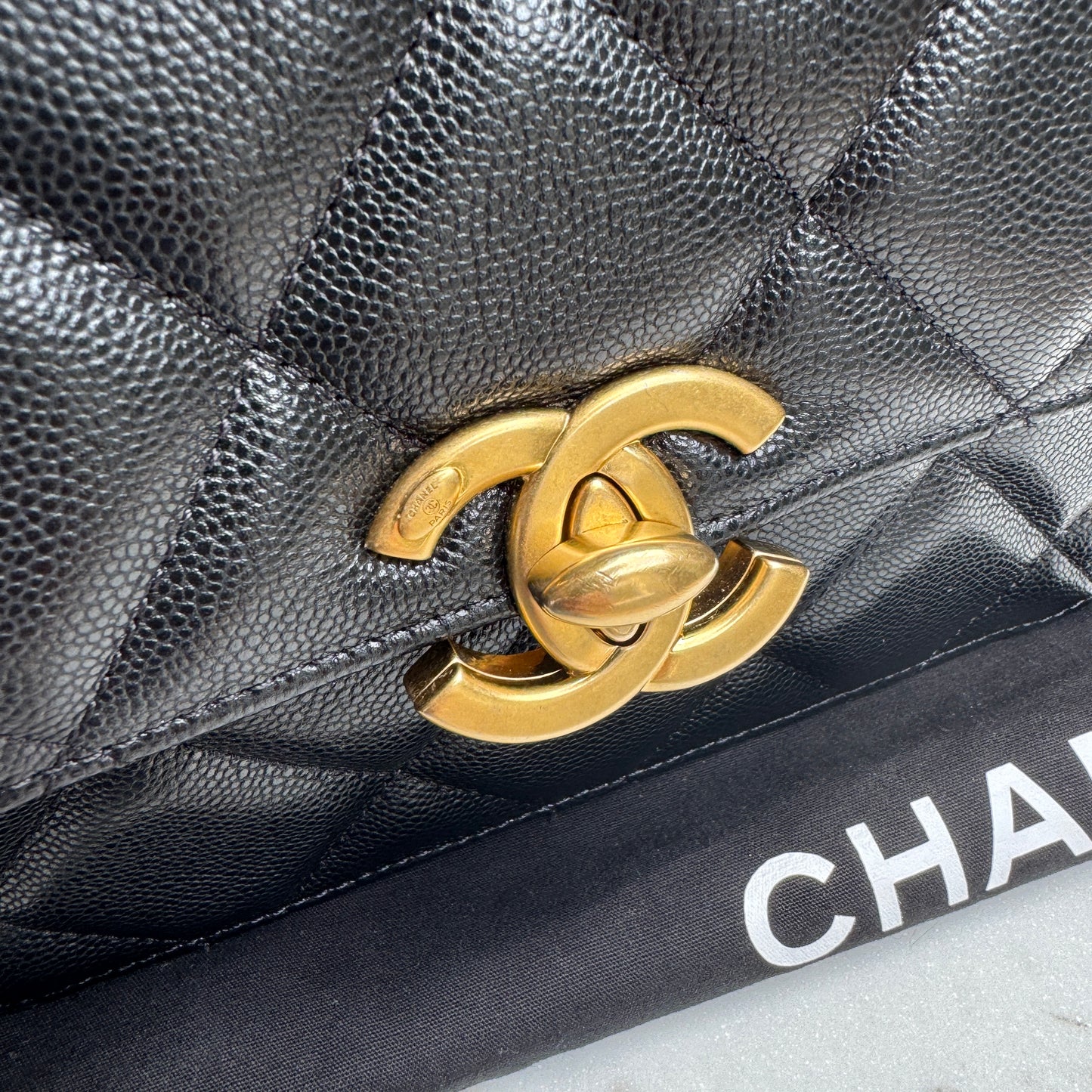 Chanel Shiny Caviar Quilted Small Single Flap Crossbody