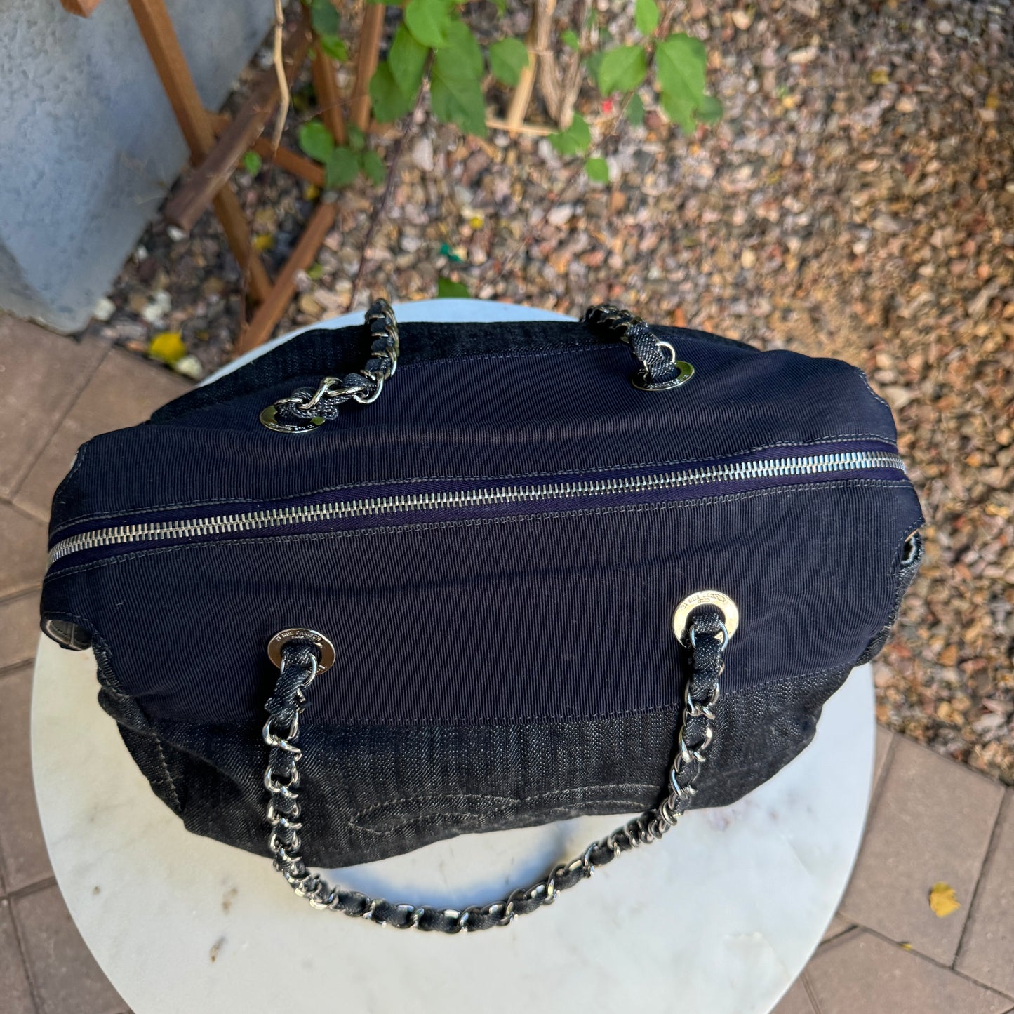 Chanel Quilted Denim Bowler