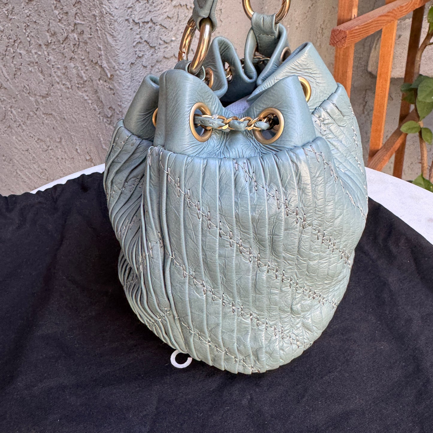 Chanel Paris-Greece Small Coco Pleats Bucket Bag