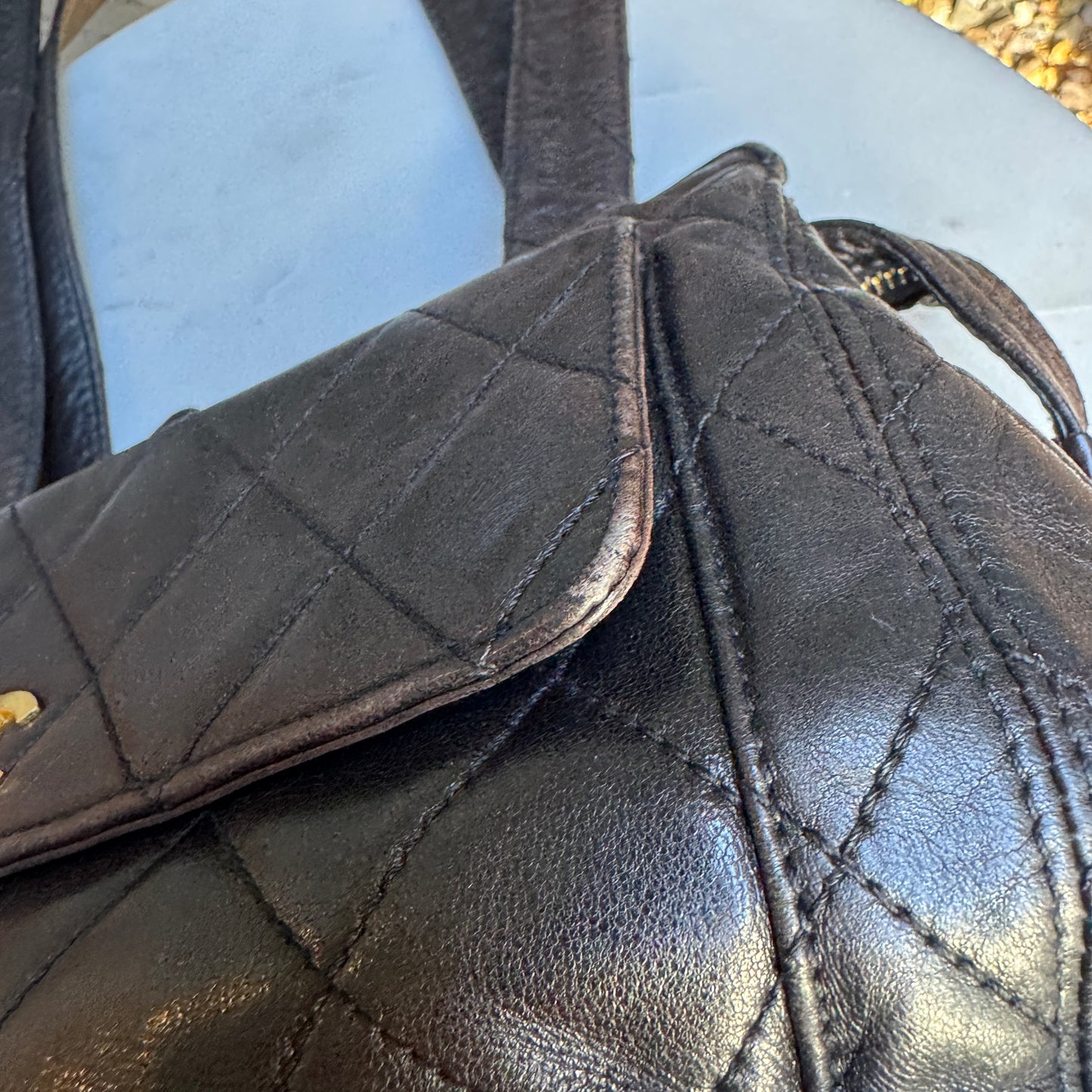 Chanel Quilted Lambskin Leather Vintage CC Flap Shoulder Bag