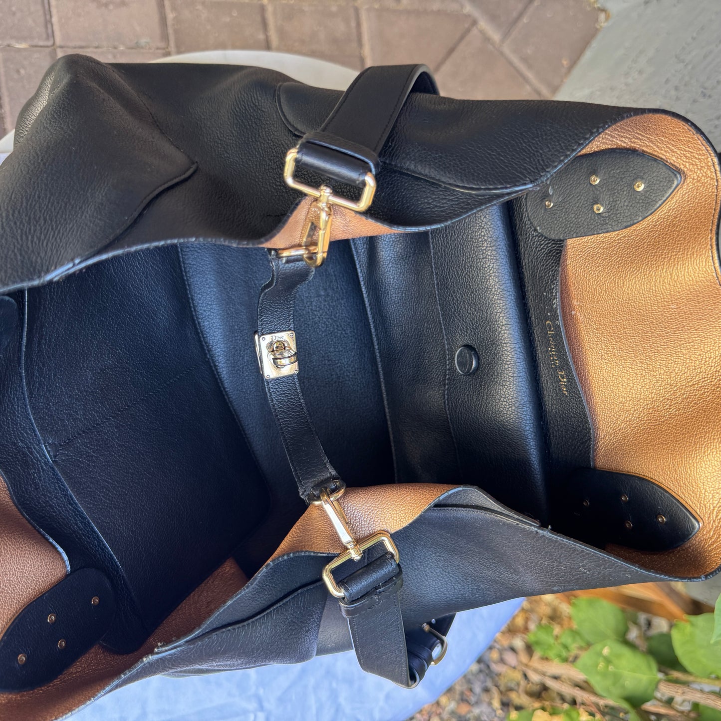 Dior Open Bar Leather Tote