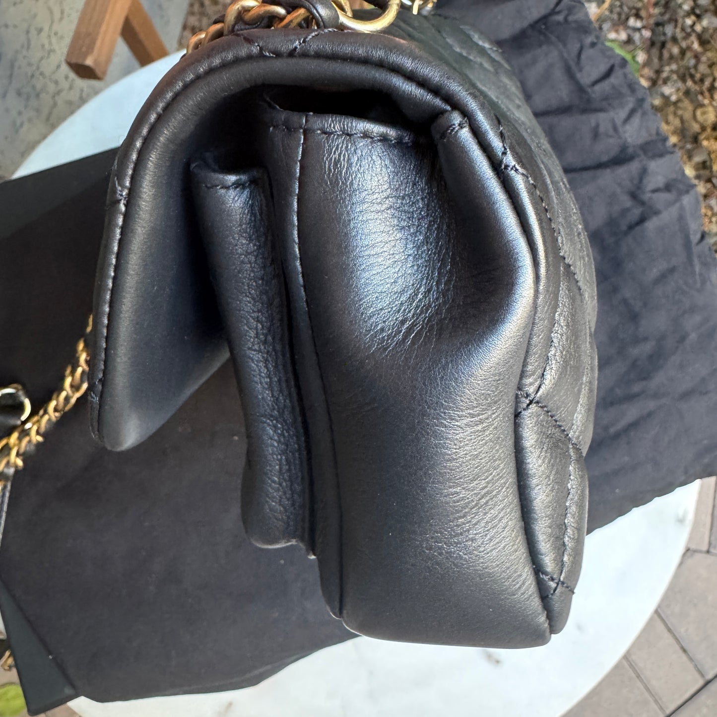 Chanel Quilted Leather Mini Business Affinity Flap Crossbody