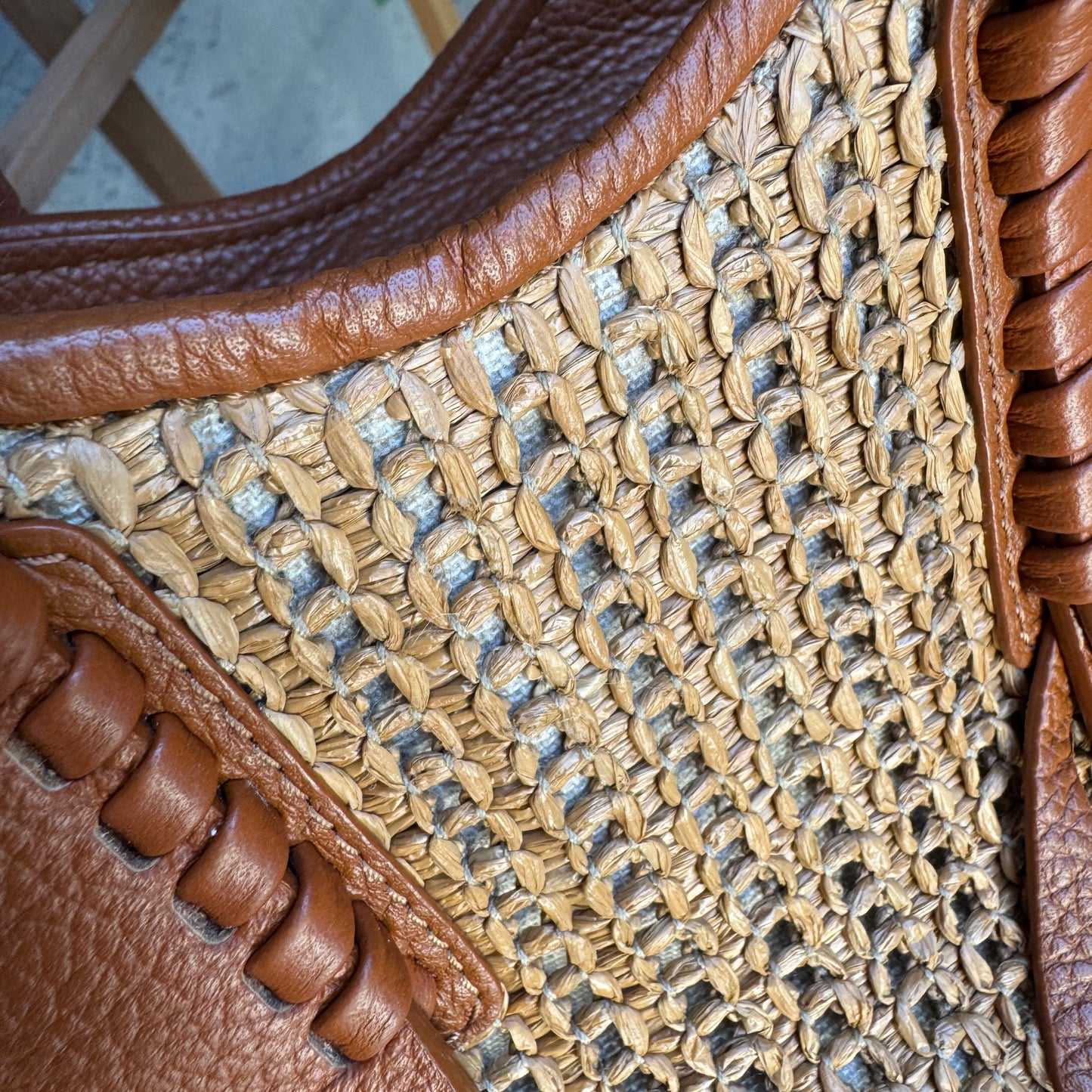 Chloé Mony Small Raffia Tote Crossbody