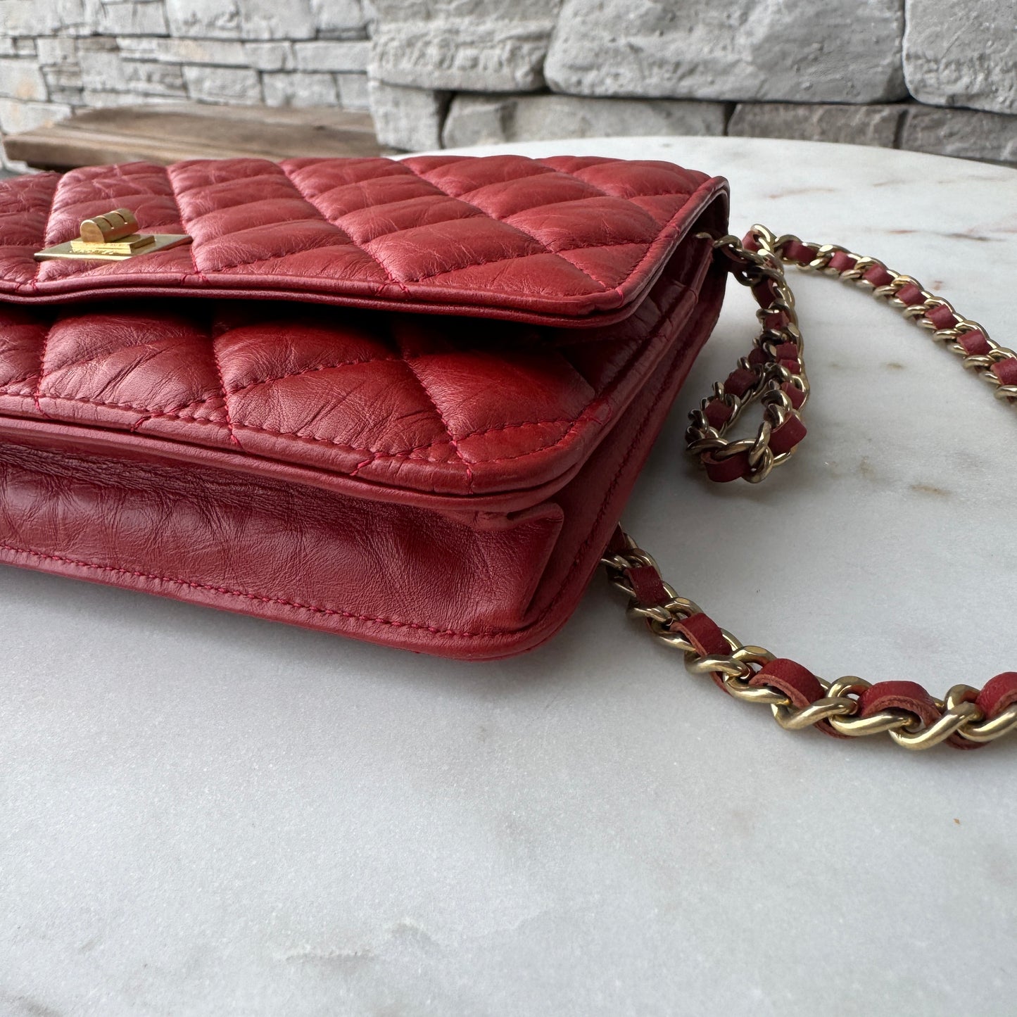 Chanel Reissue Snap Aged Calfskin Wallet on Chain WOC