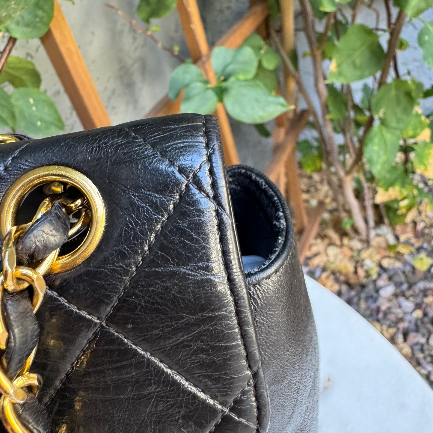 Chanel Vintage Quilted Lambskin Leather Classic Envelope Flap Shoulder Bag