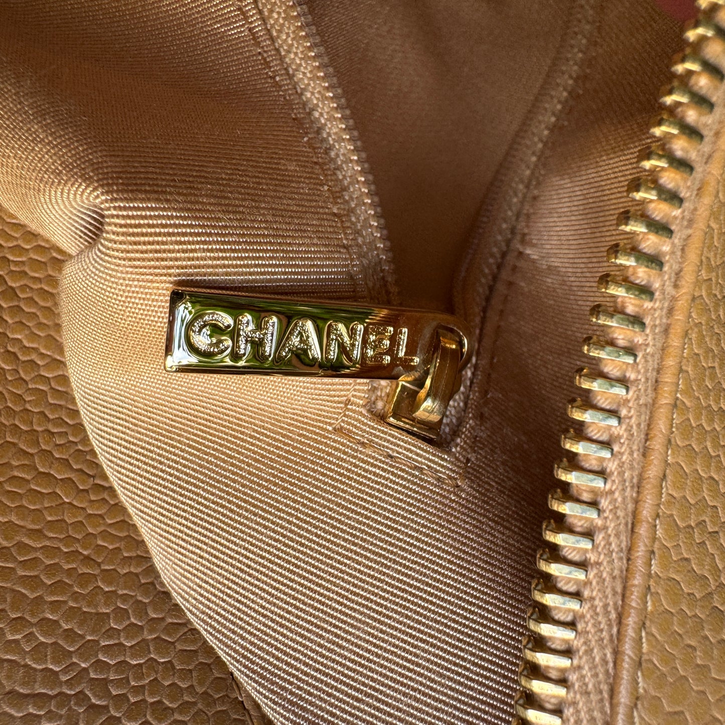 Chanel Timeless CC Quilted Caviar Leather Crescent Hobo Shoulder Bag