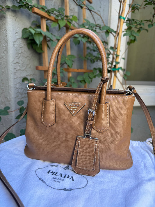 Prada Saffiano Cuir Twin Tote