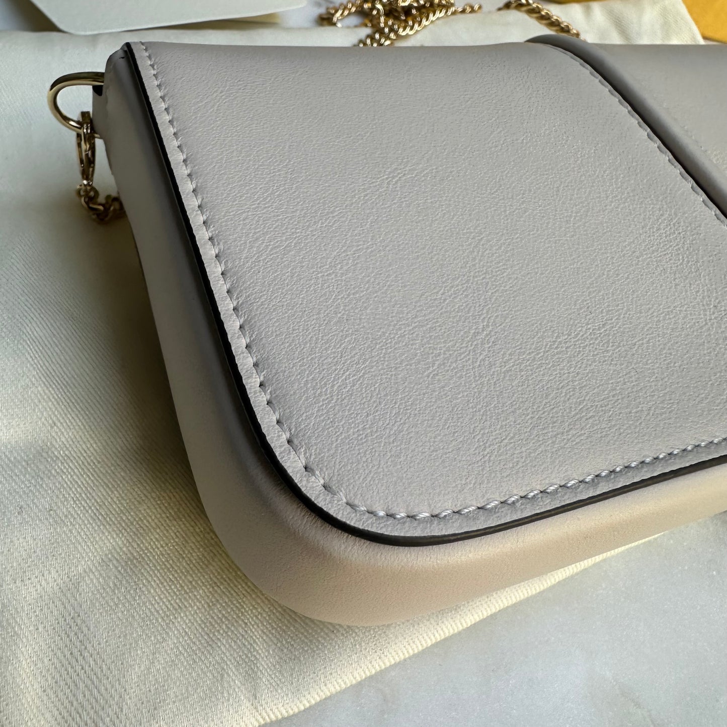 Fendi Fendigraphy Wallet On Chain Leather Crossbody